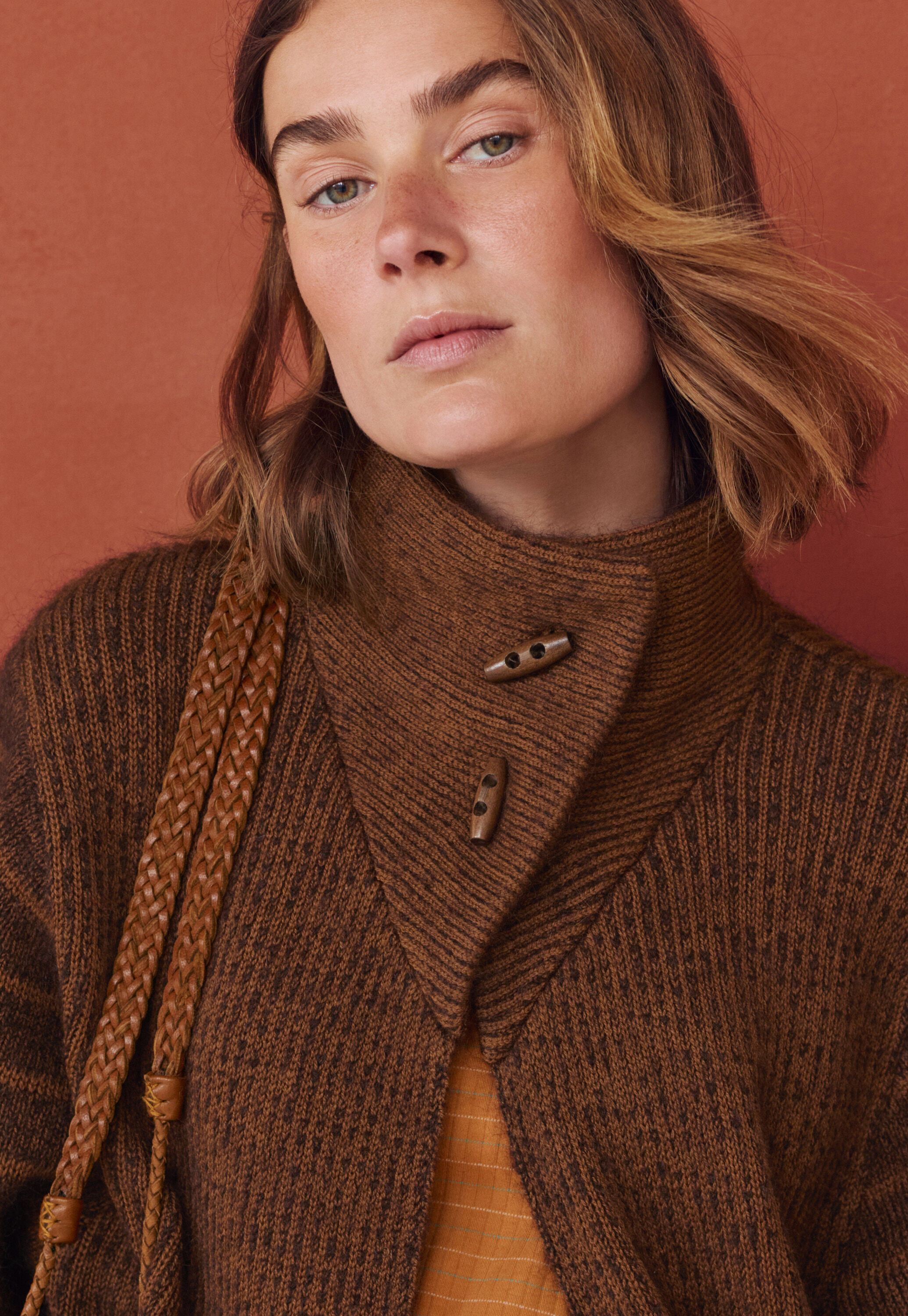 Knitted jacket, Espresso, large