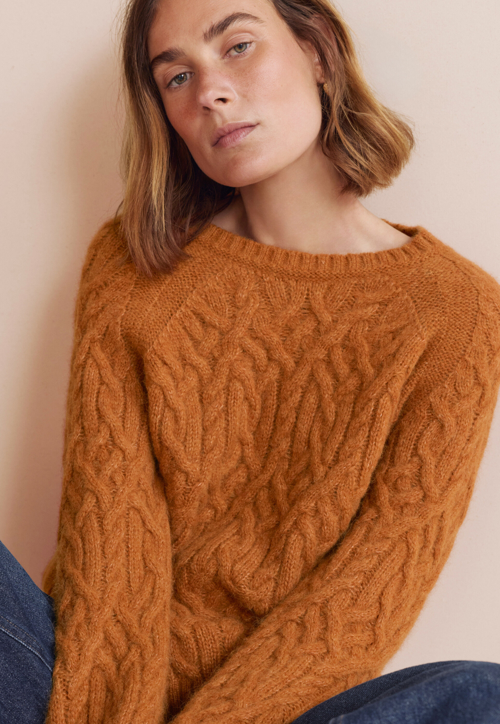 Waffle-stitch cardigan
