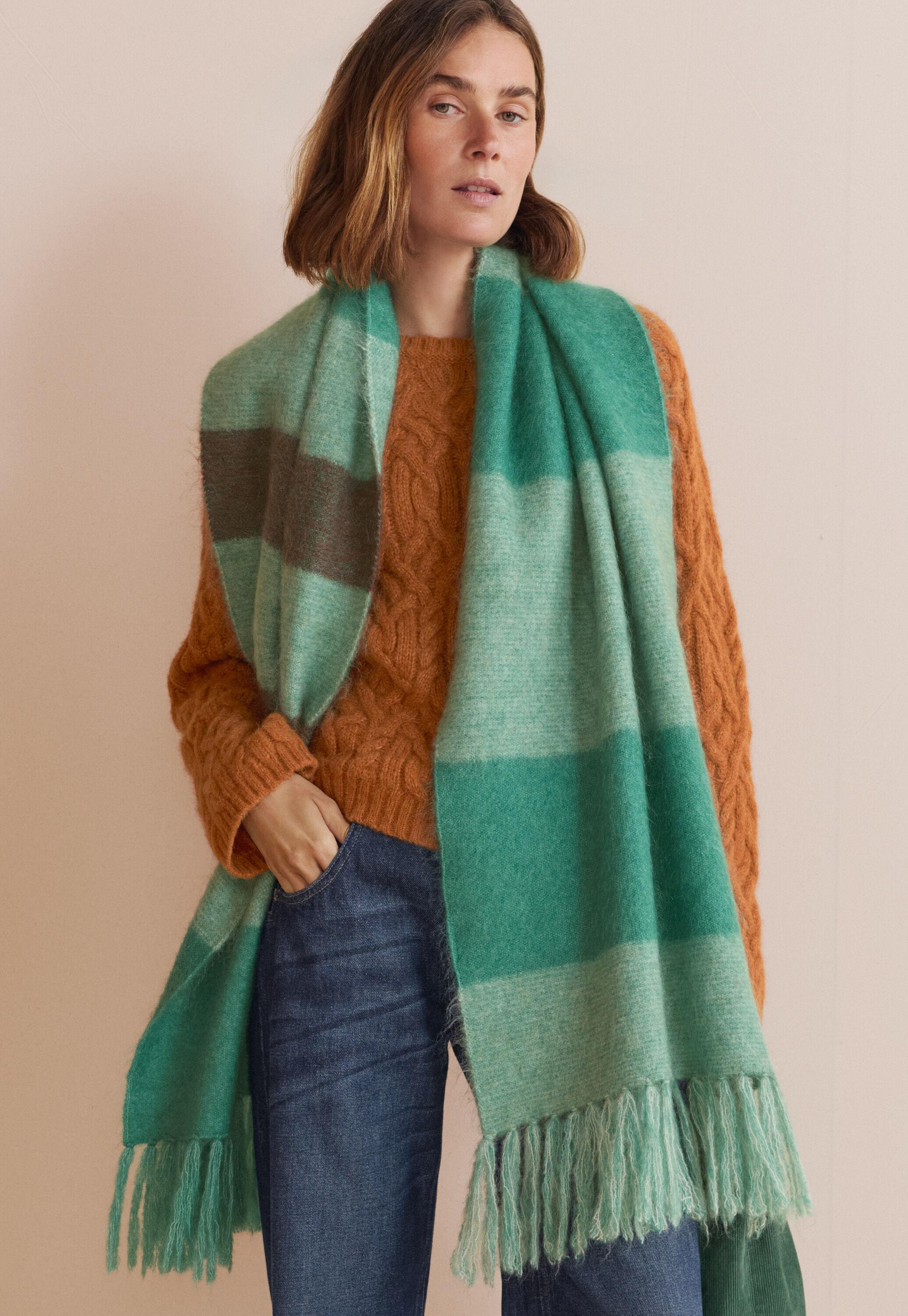 Waffle-stitch cardigan