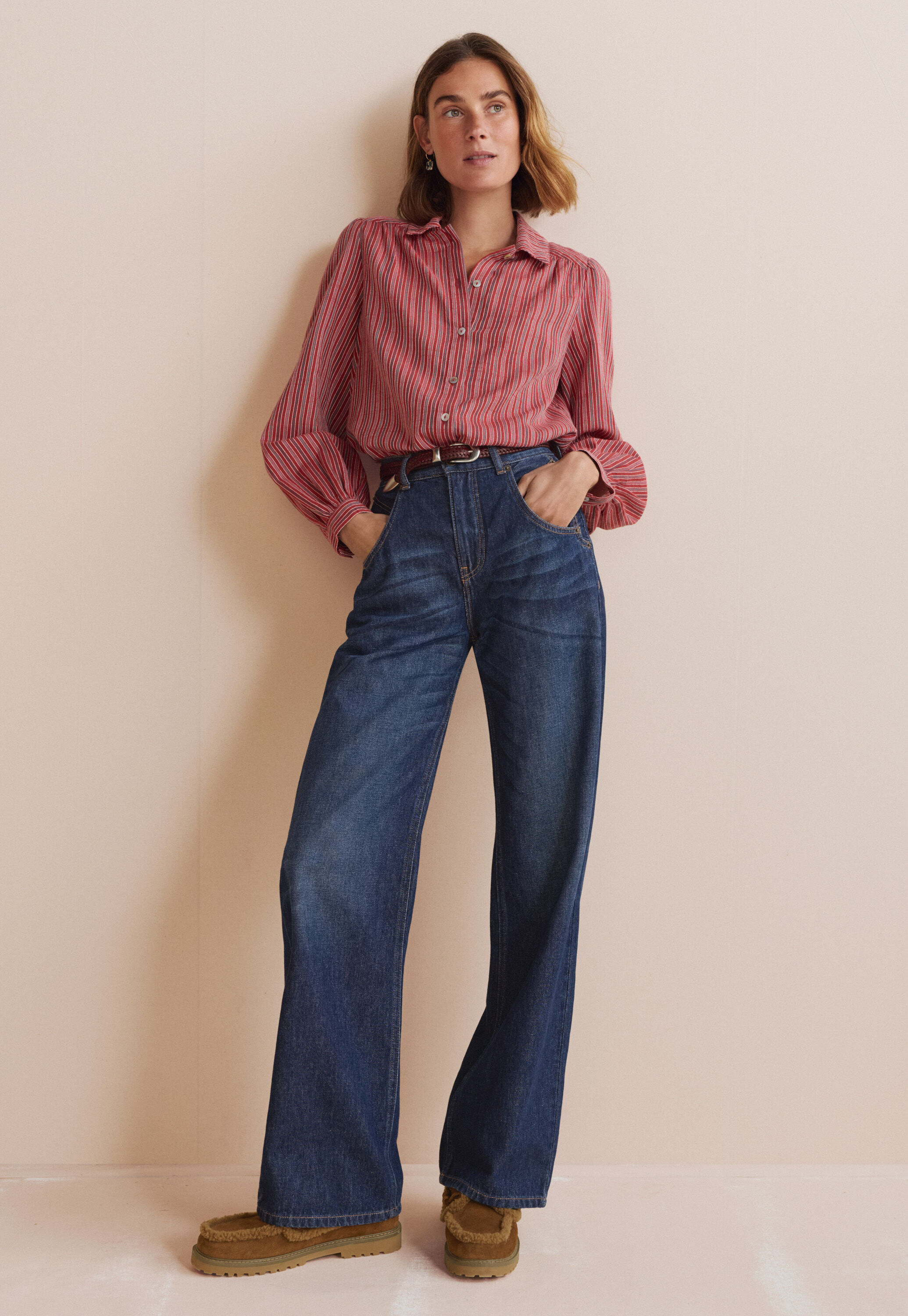 Striped blouse, Ruby, large