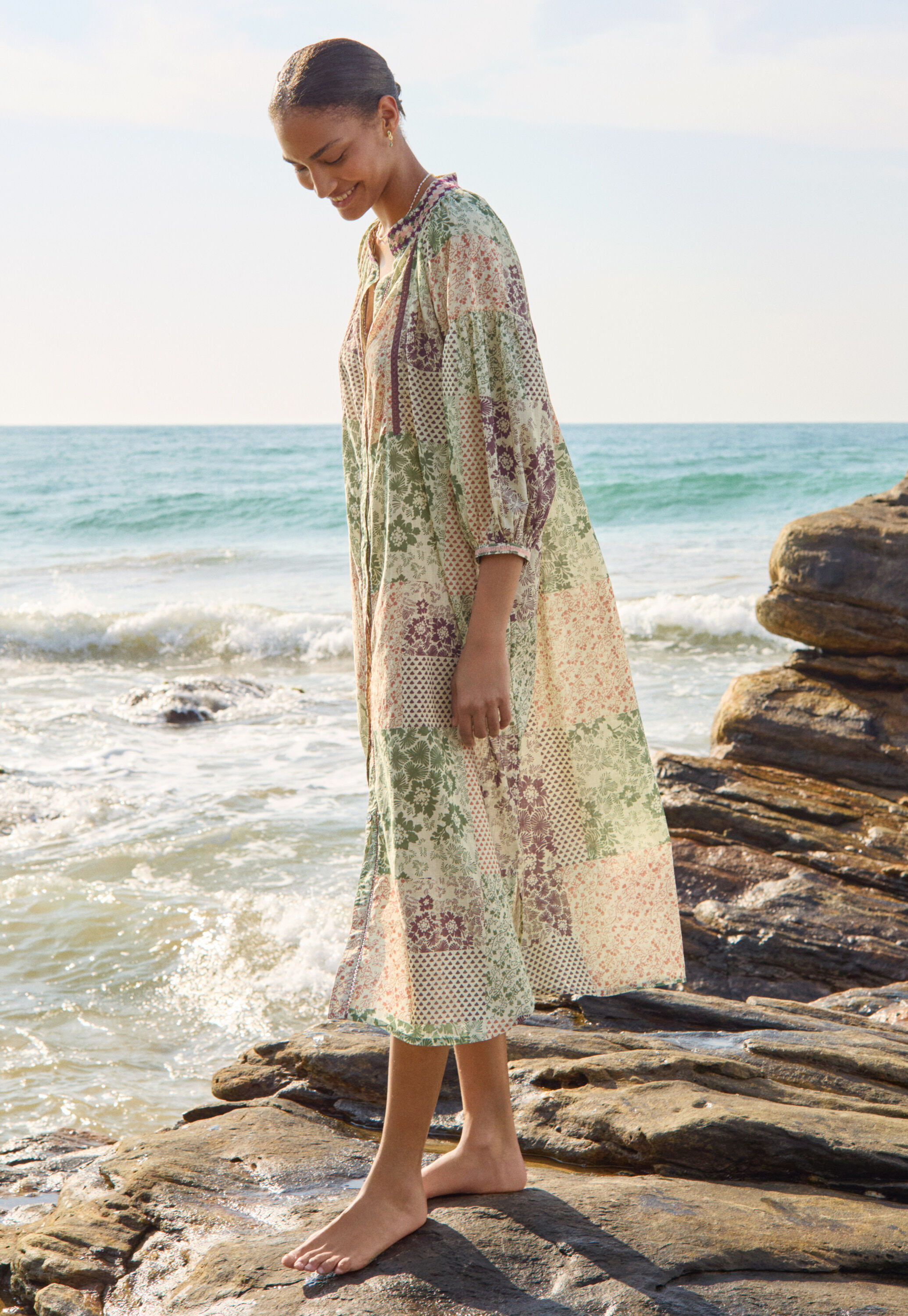 Printed maxi-skirt