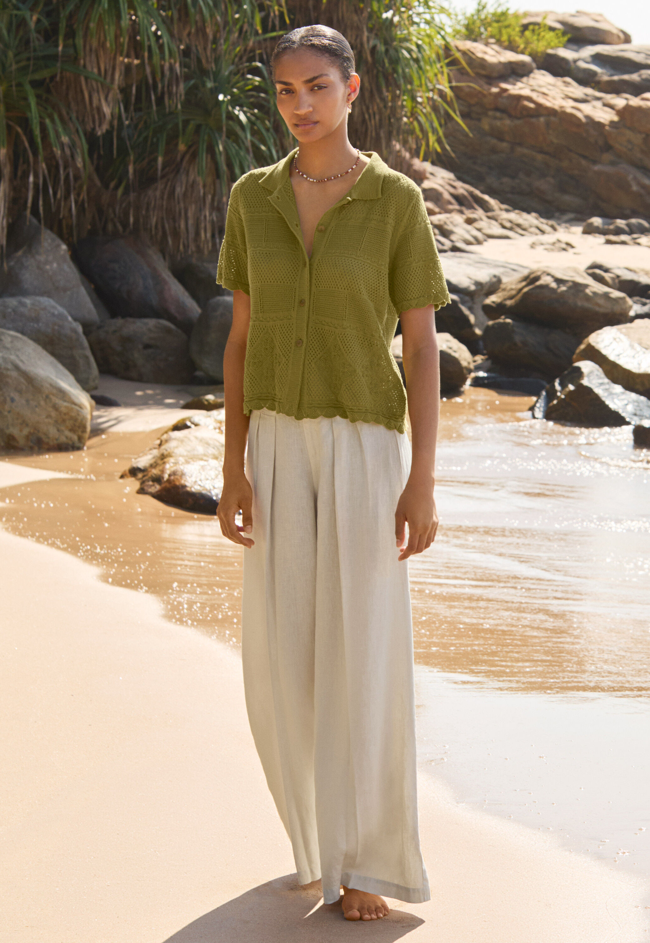 Pleat-detail trousers