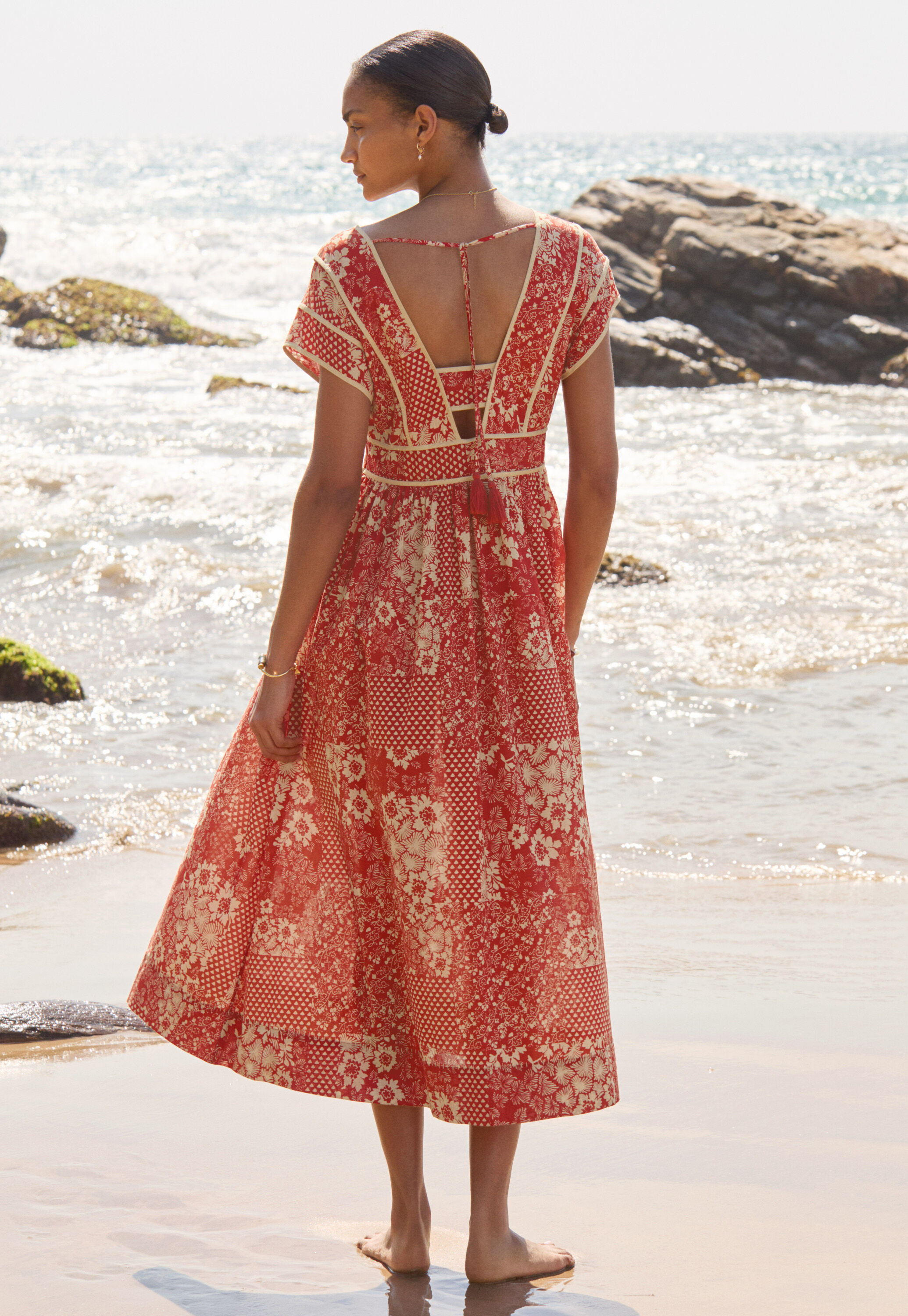 Printed maxi-skirt
