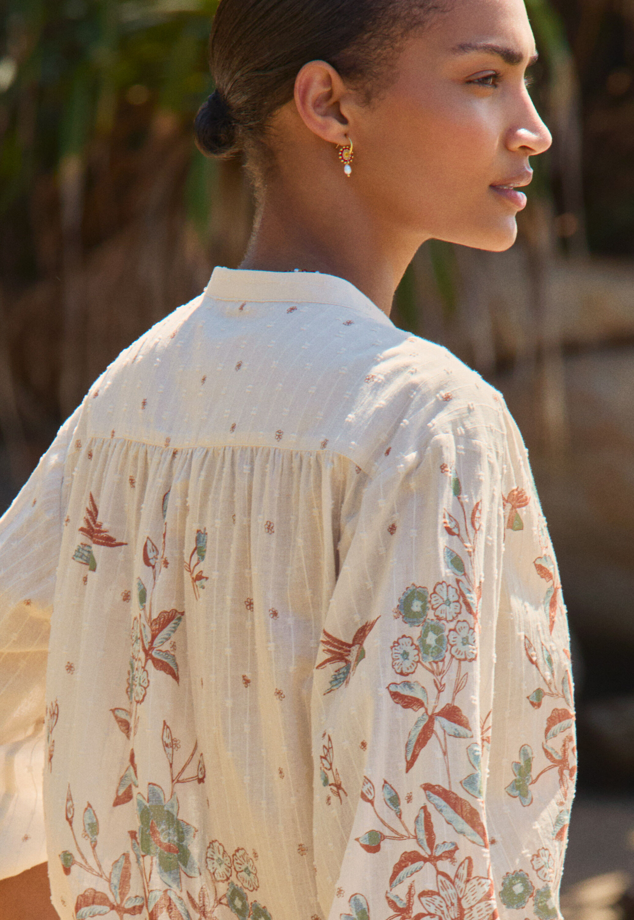 Printed maxi-skirt