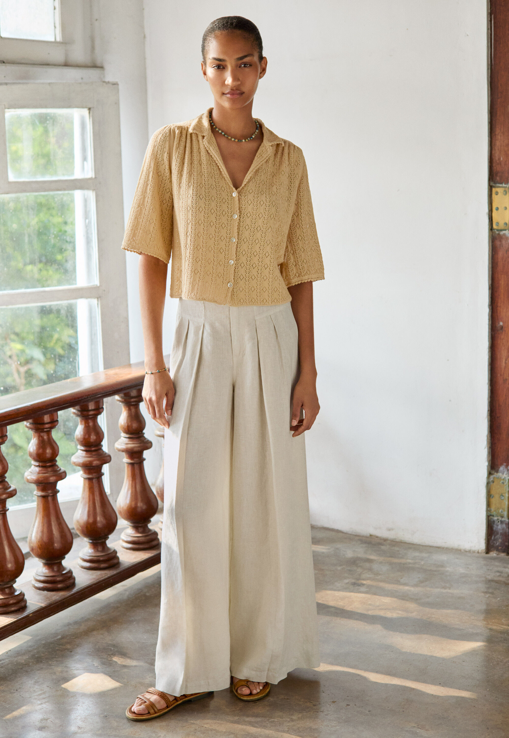 Pleat-detail trousers