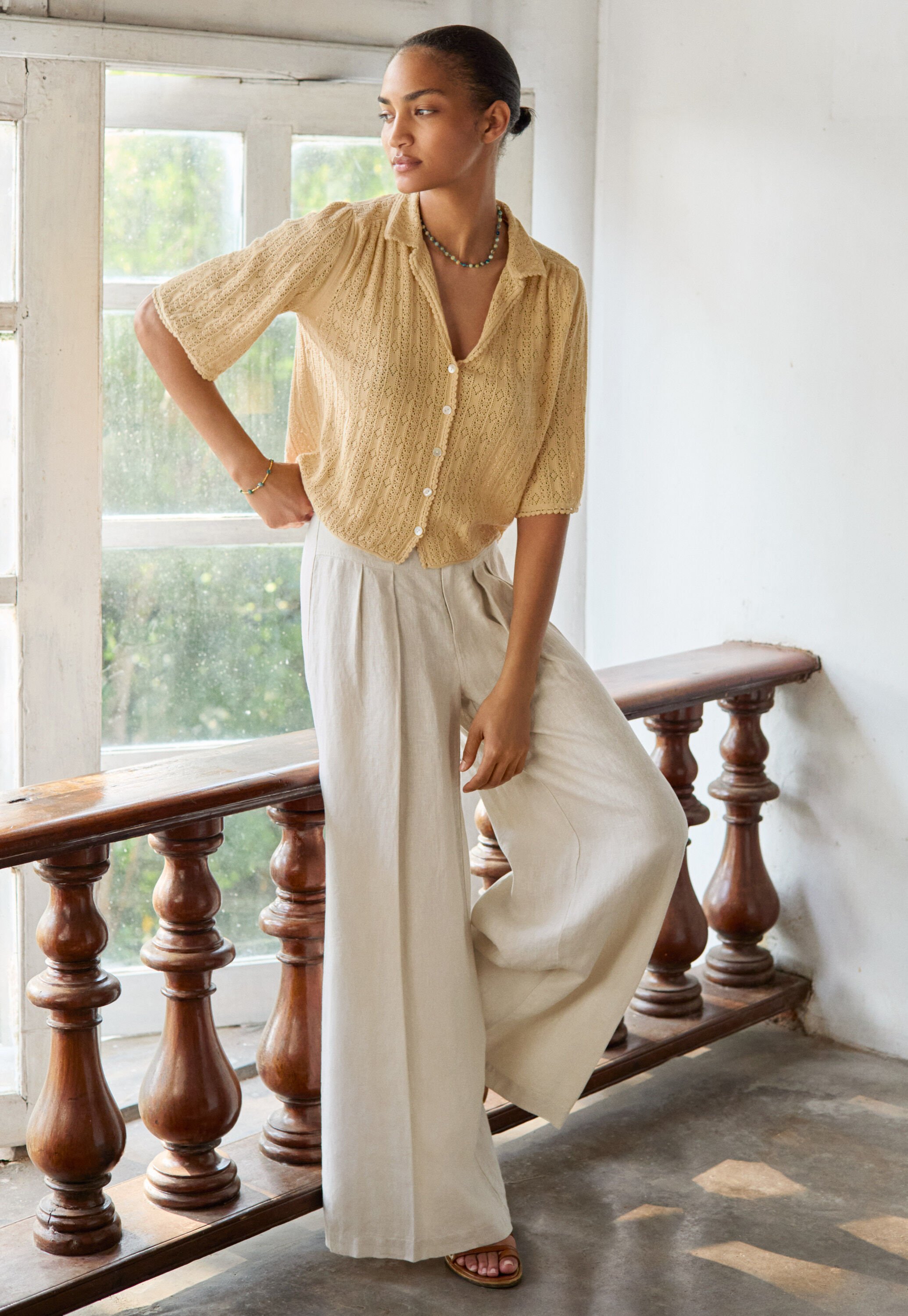 Pleat-detail trousers
