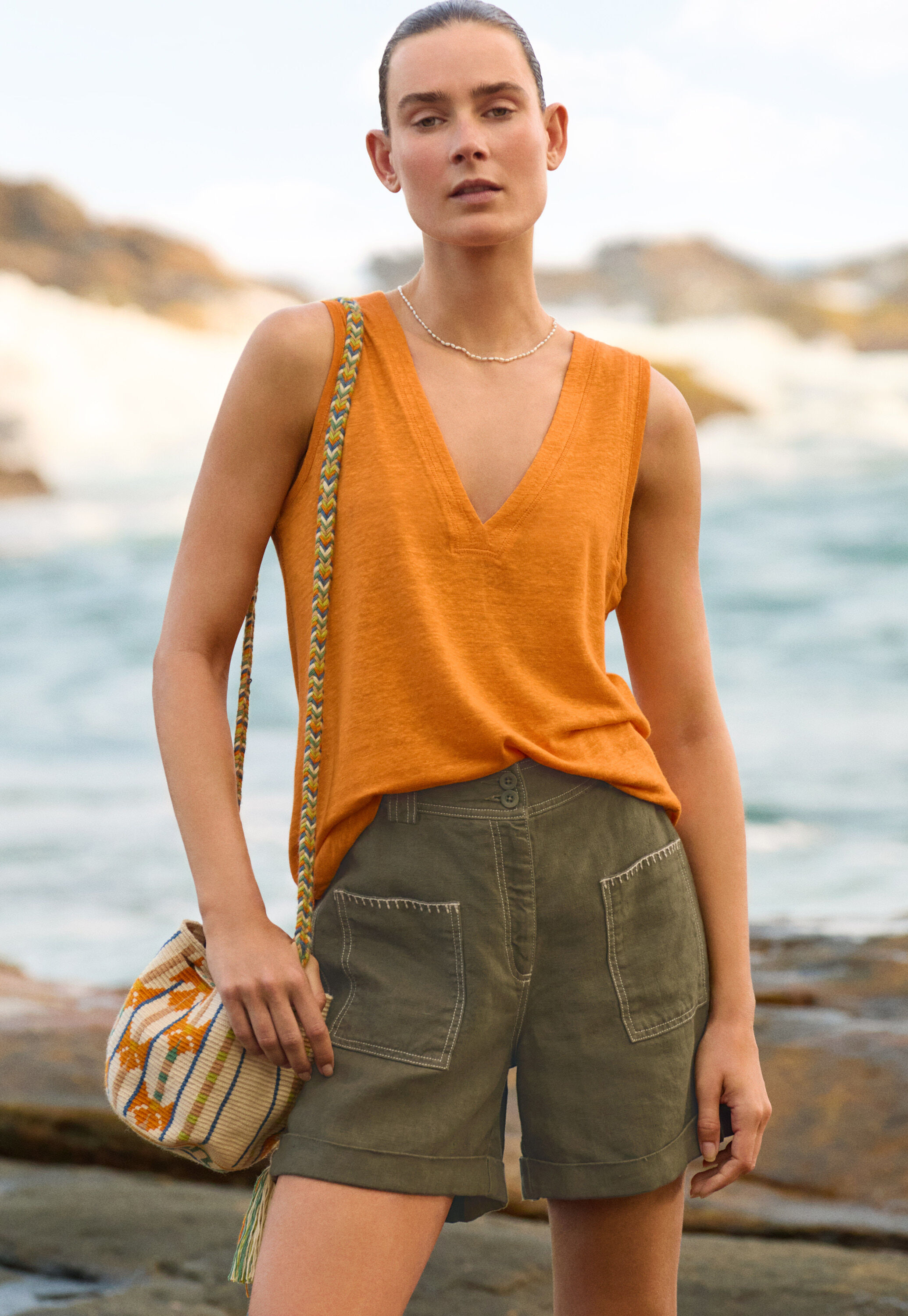 Patch-pocket shorts