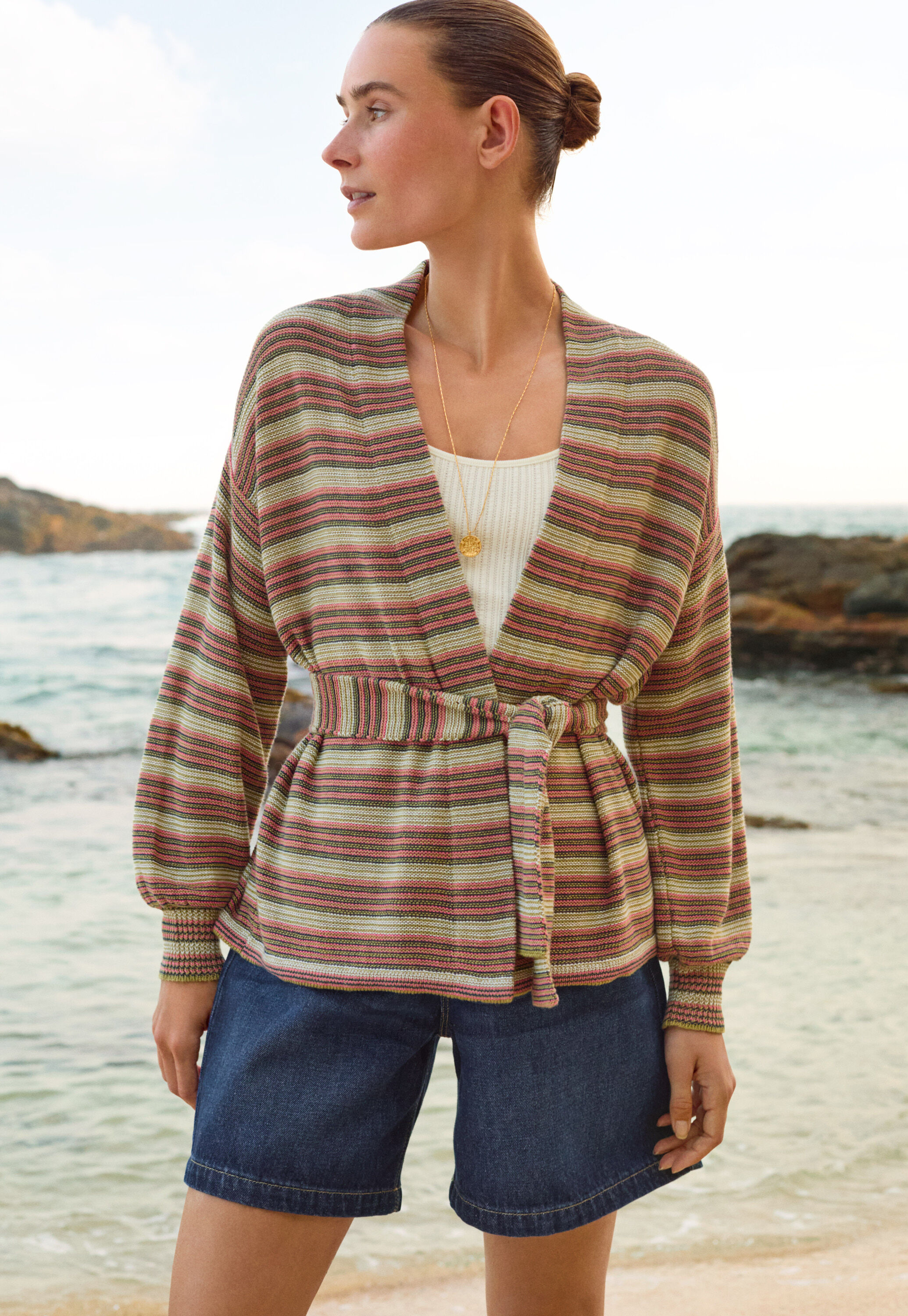 Striped cardigan