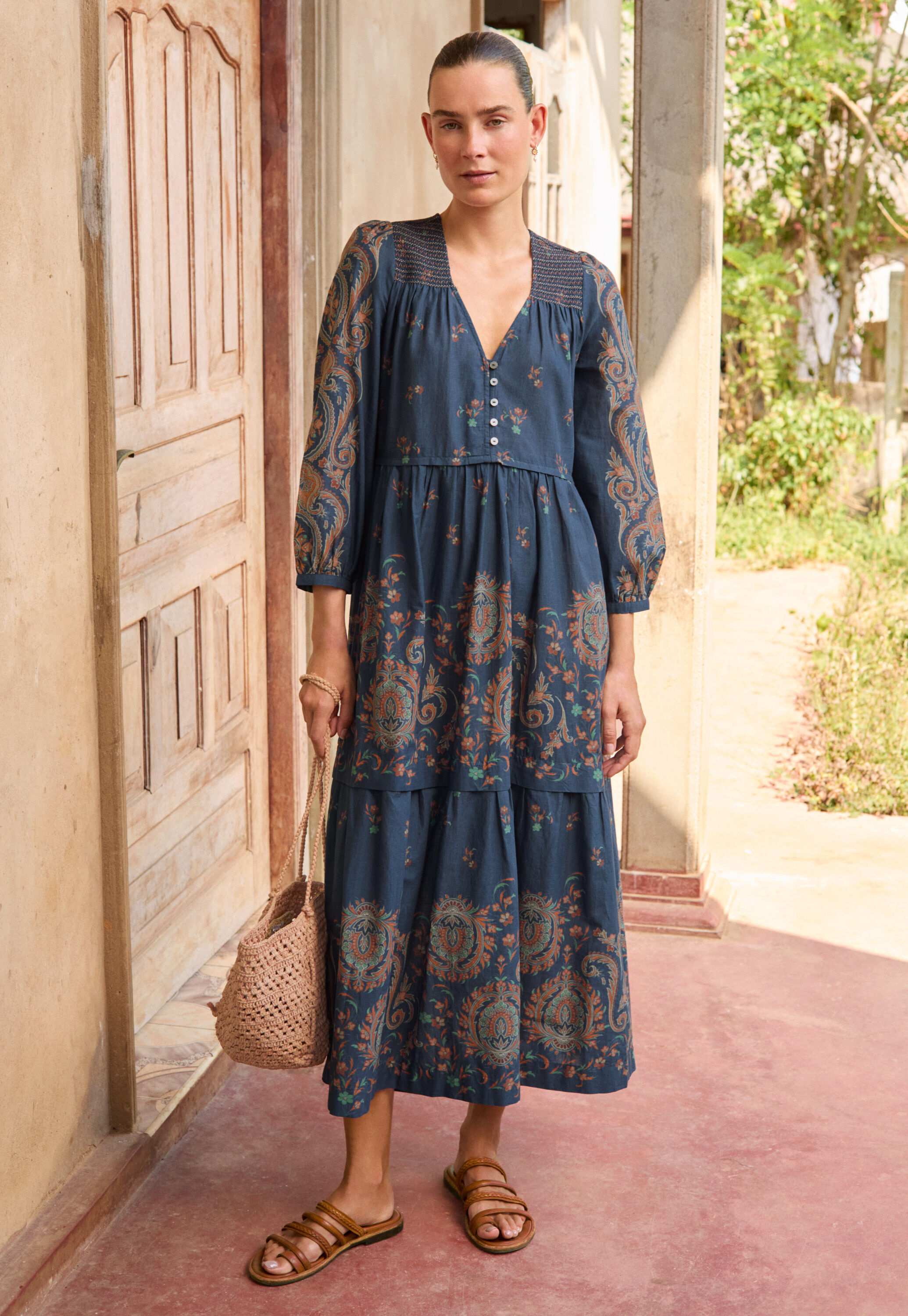 Printed maxi-skirt