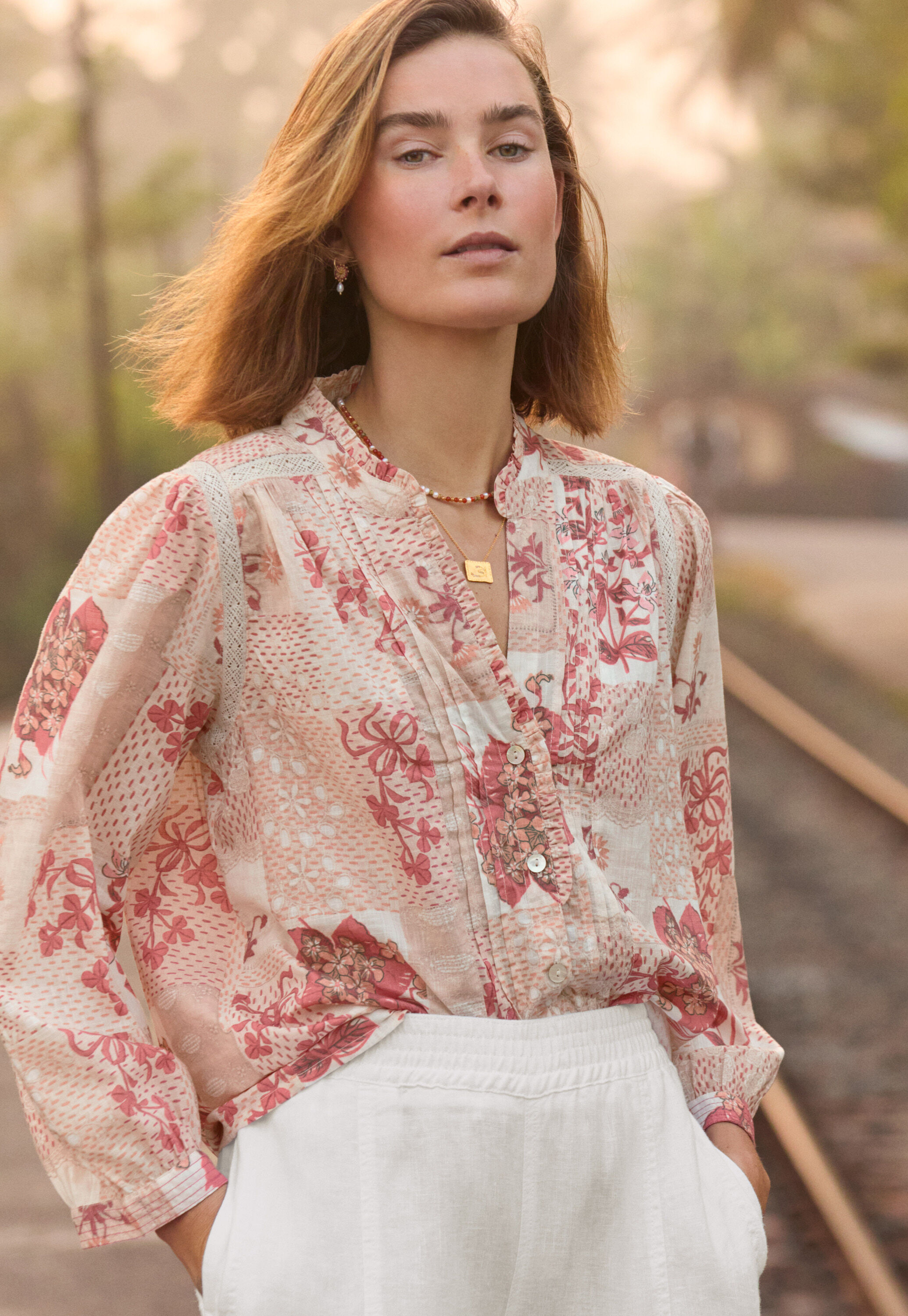 Printed maxi-skirt