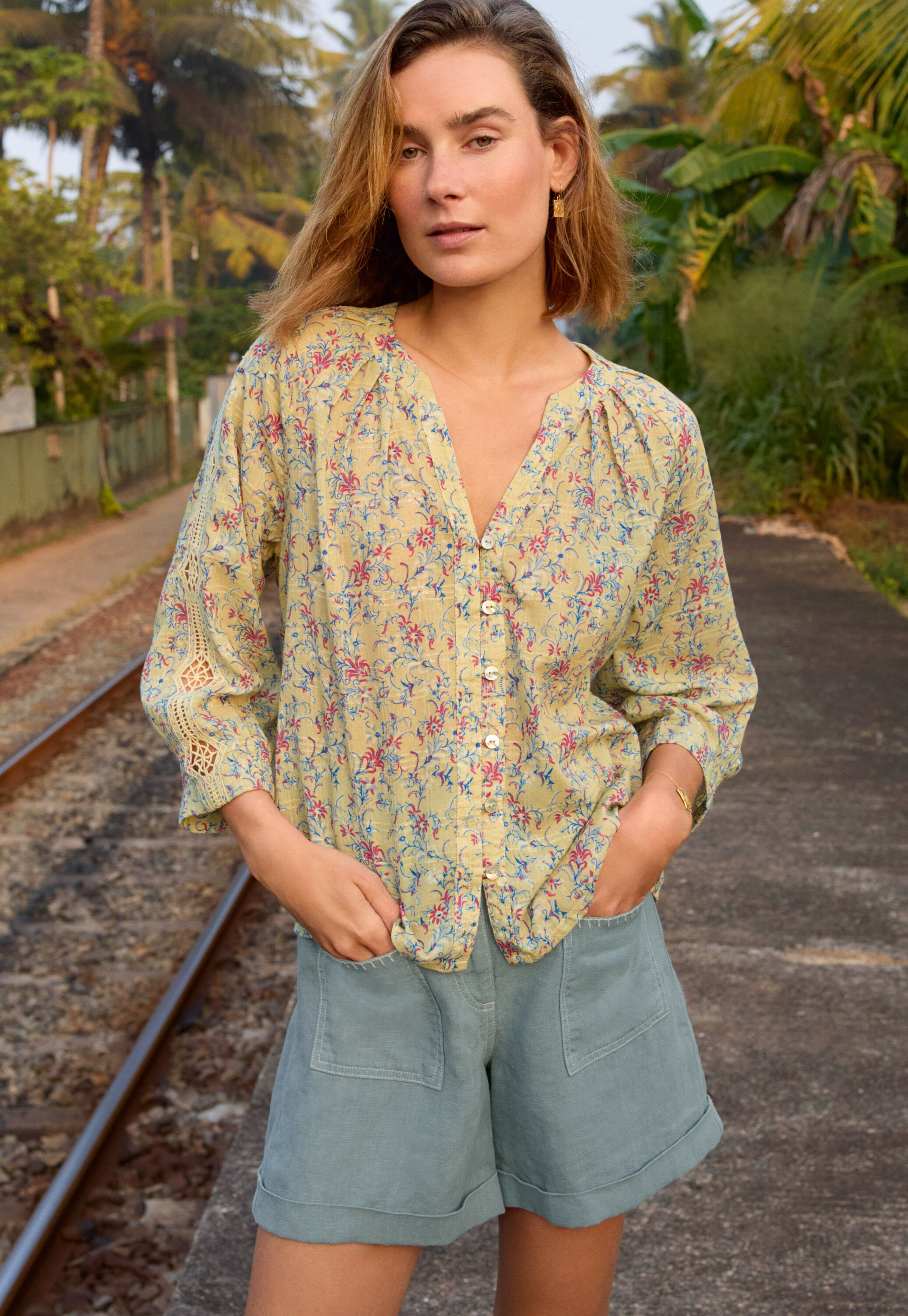 Patch-pocket shorts