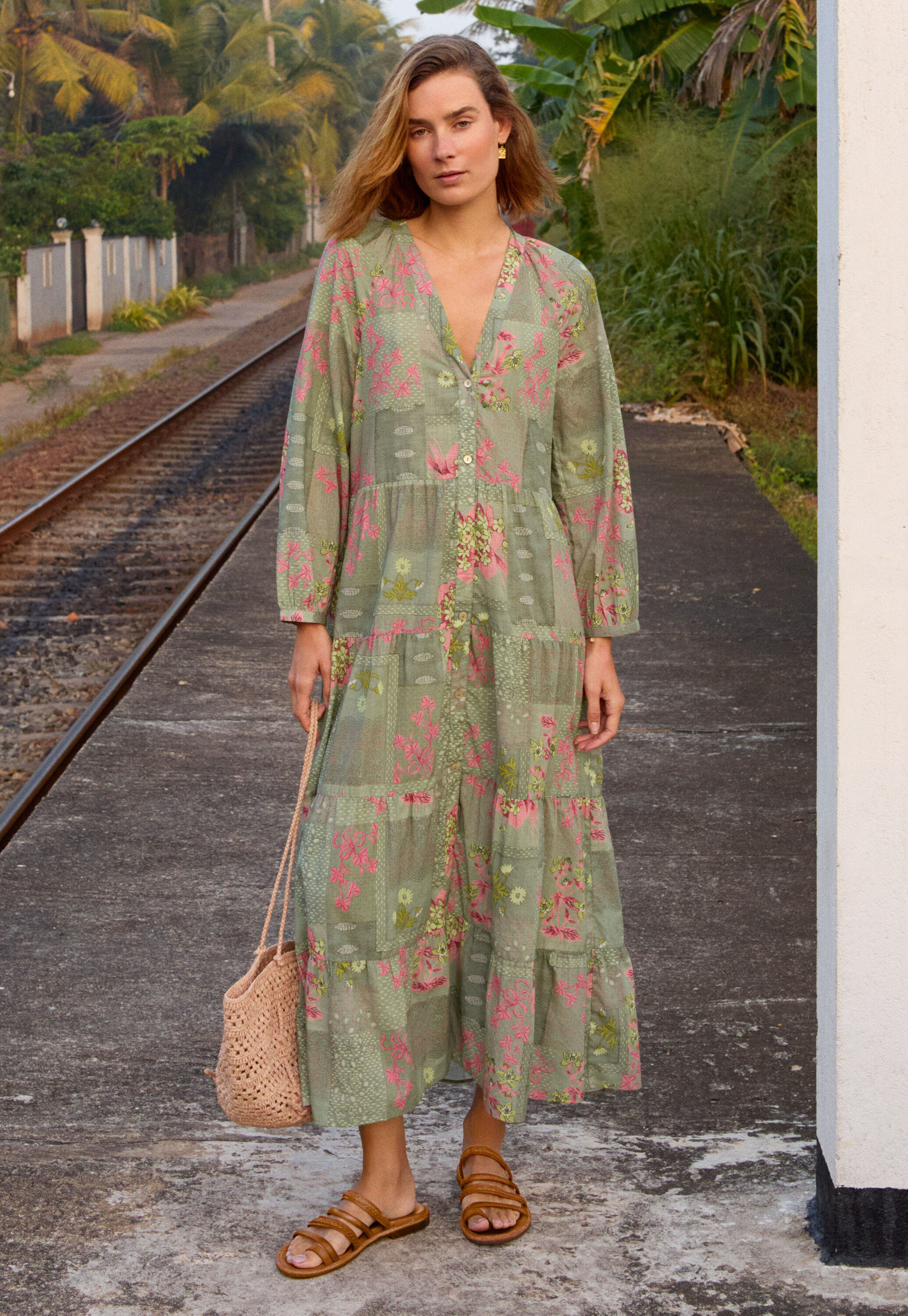 Printed maxi-skirt