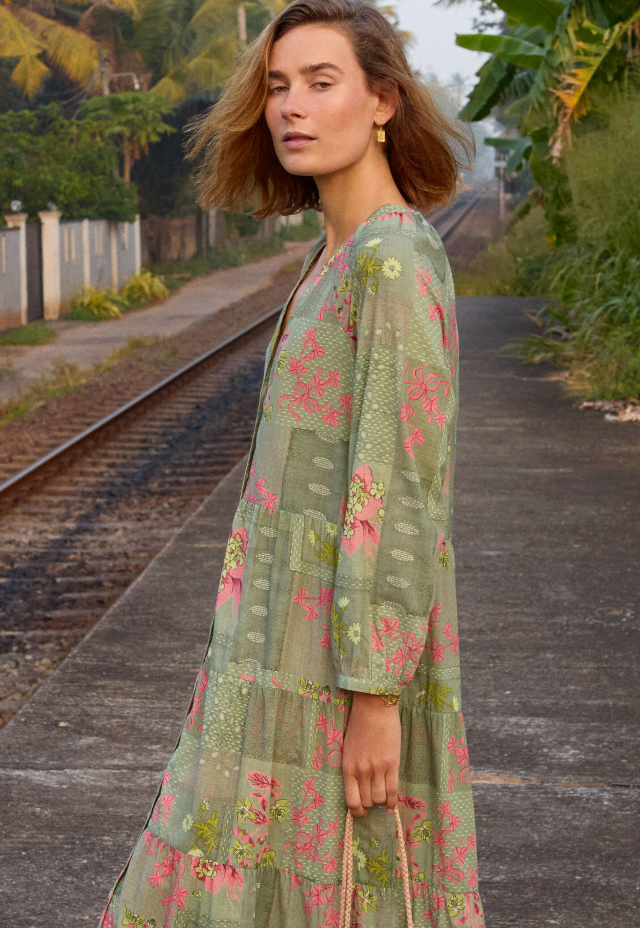 Printed maxi-skirt