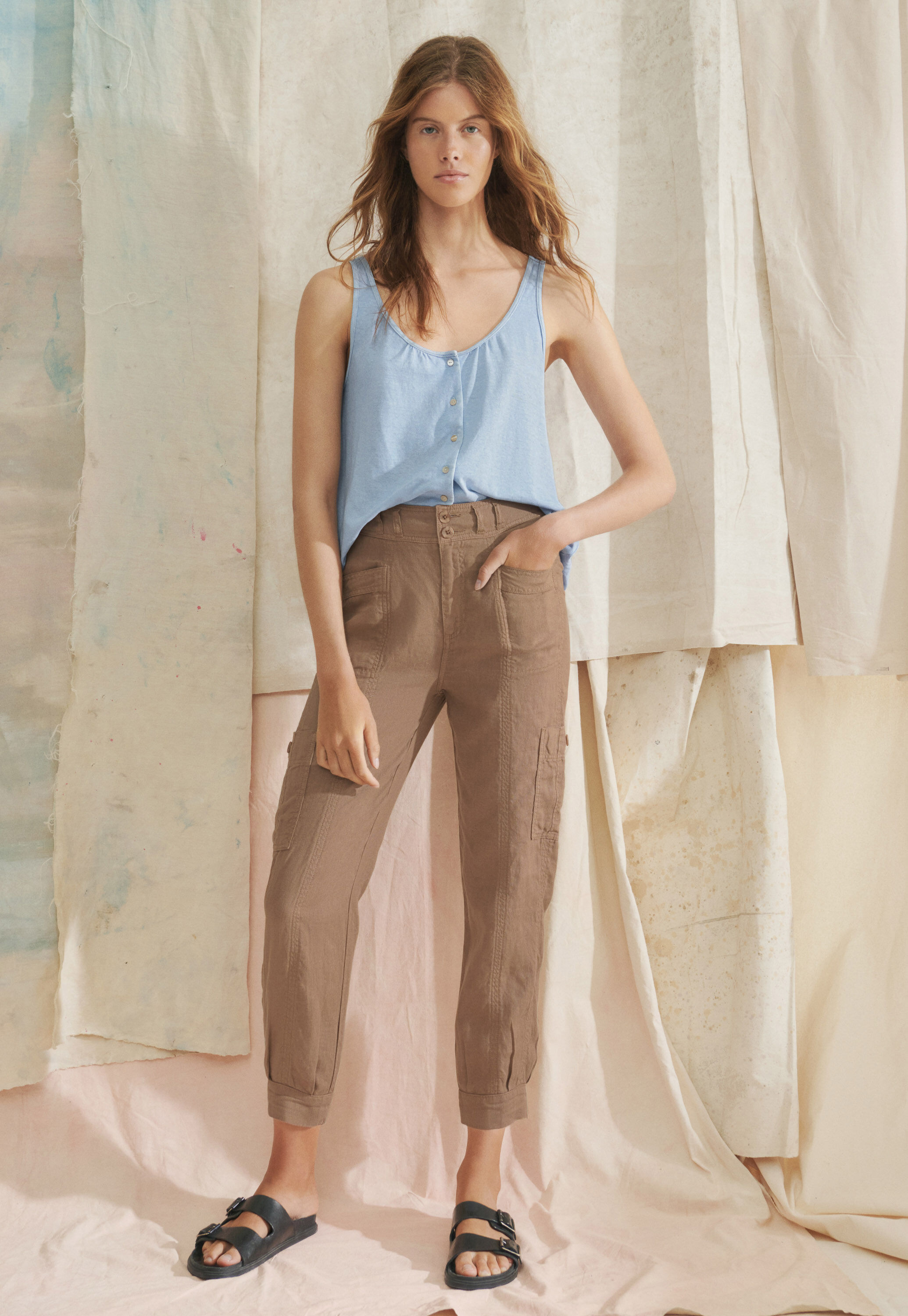 Patch-pocket trousers
