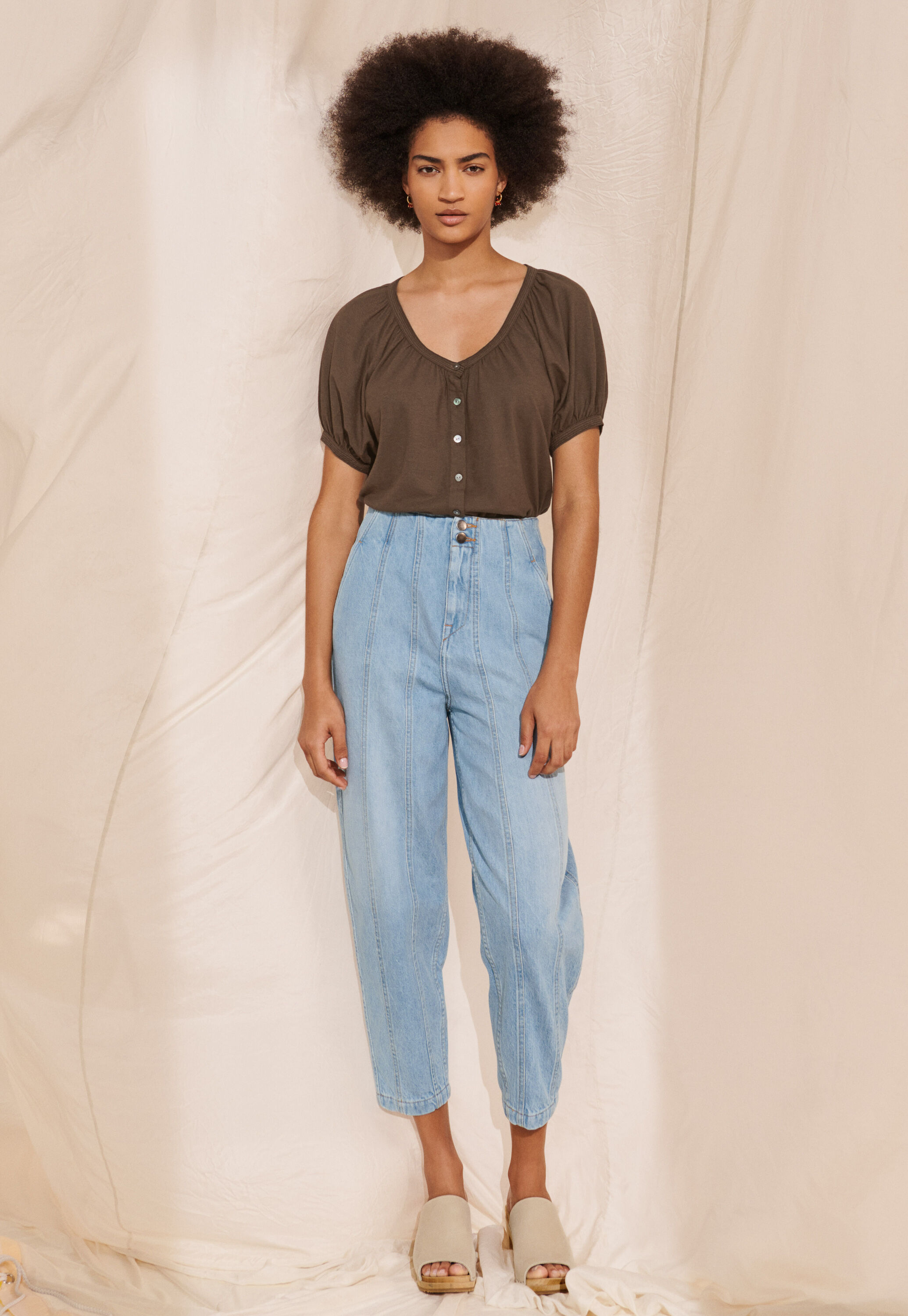 Seam-detail jeans