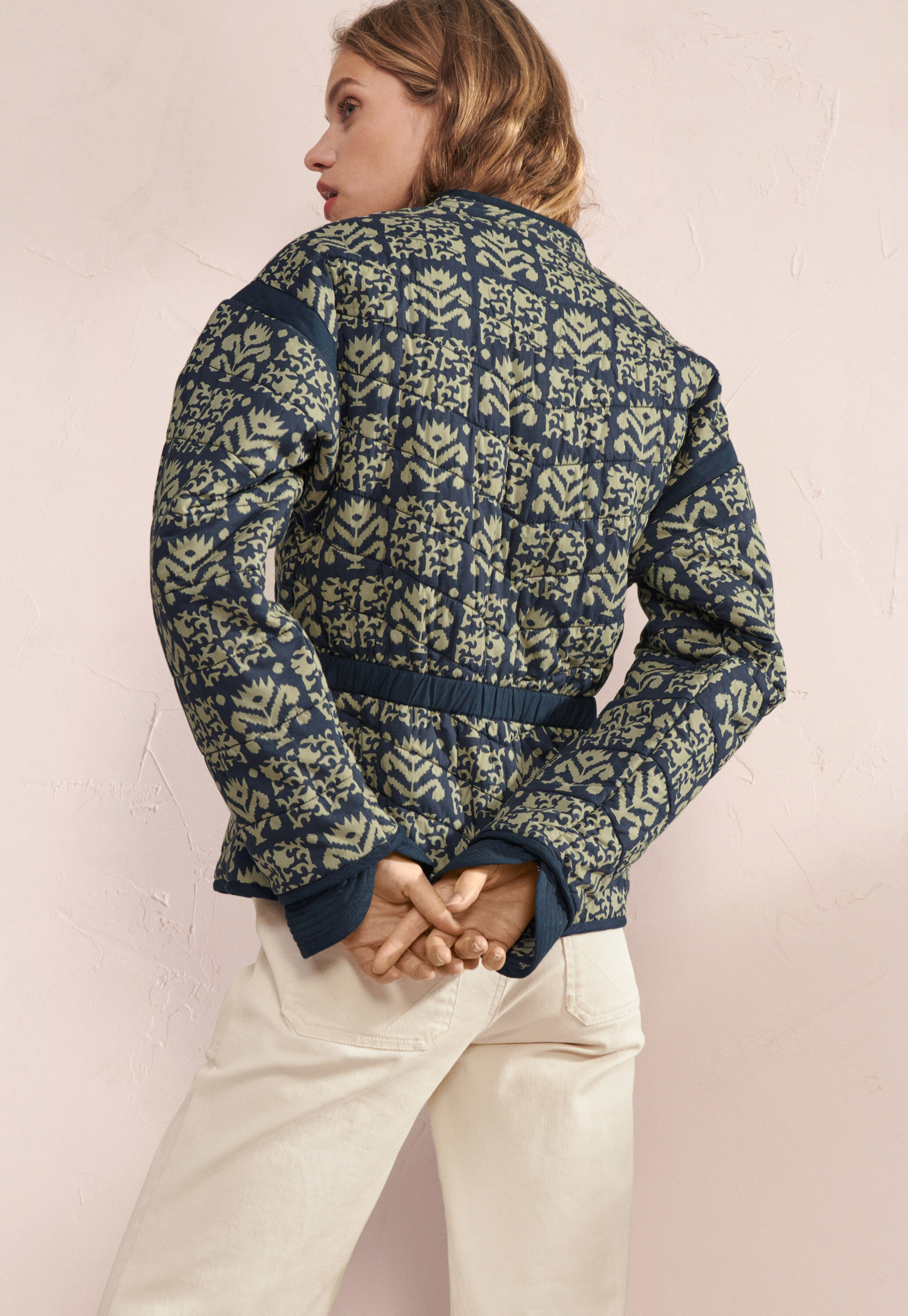 Quilted printed jacket