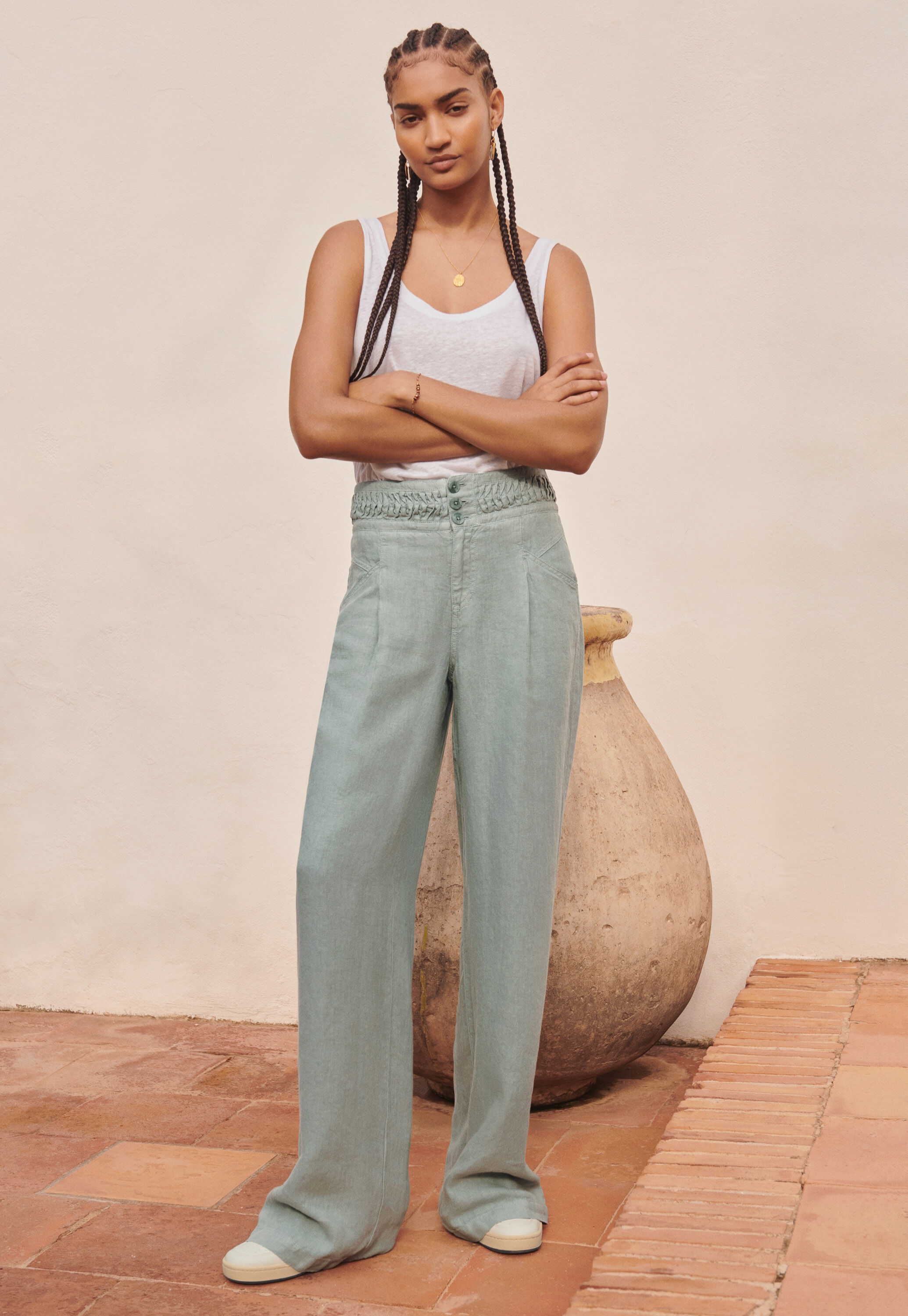 Wide-leg trousers