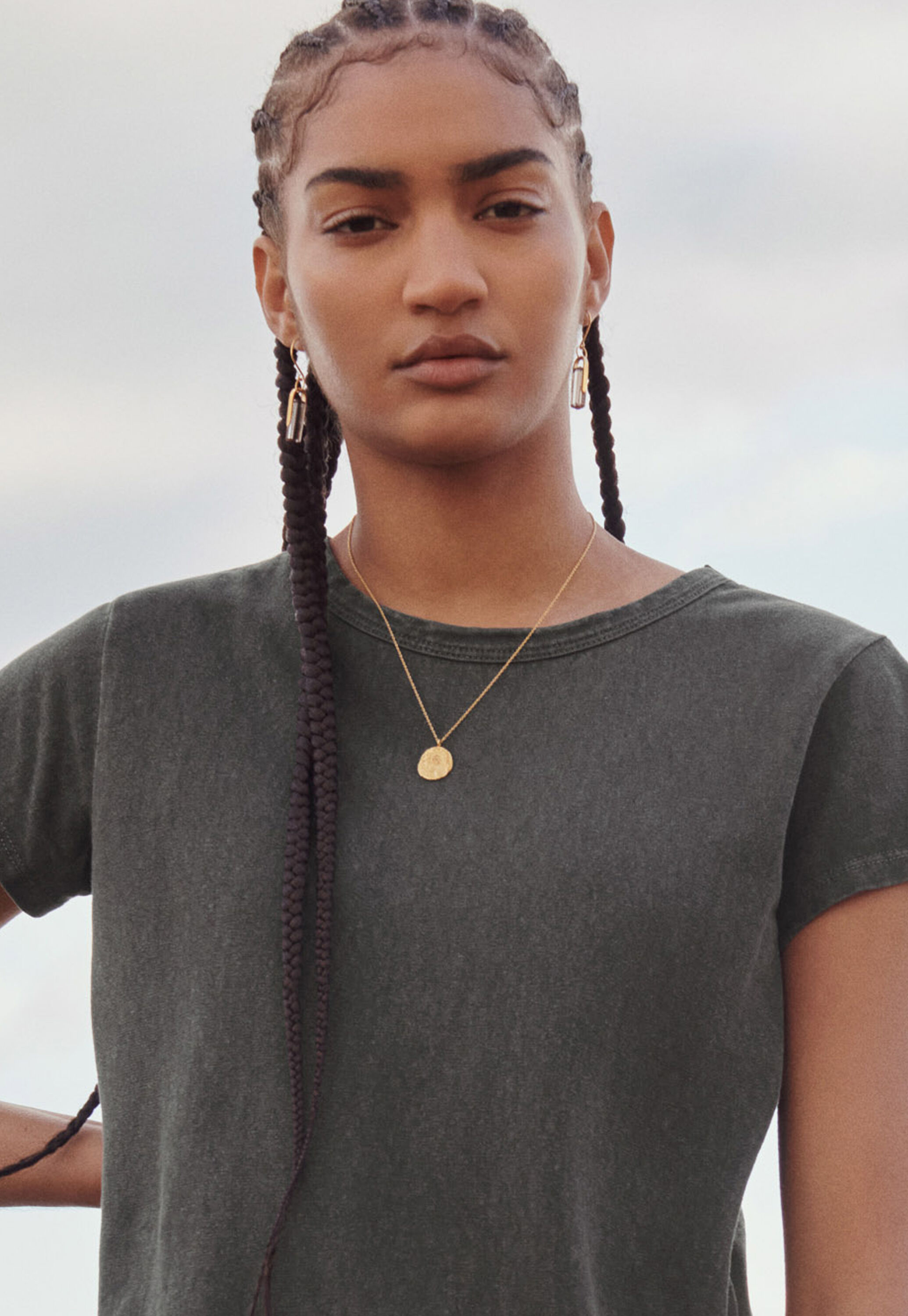 Glass-drop earrings