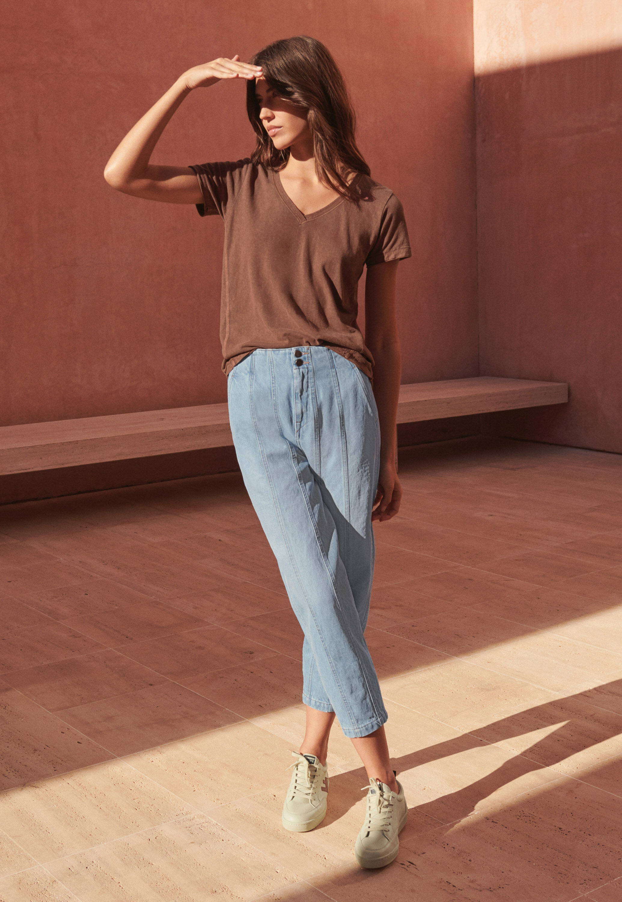 Seam-detail jeans