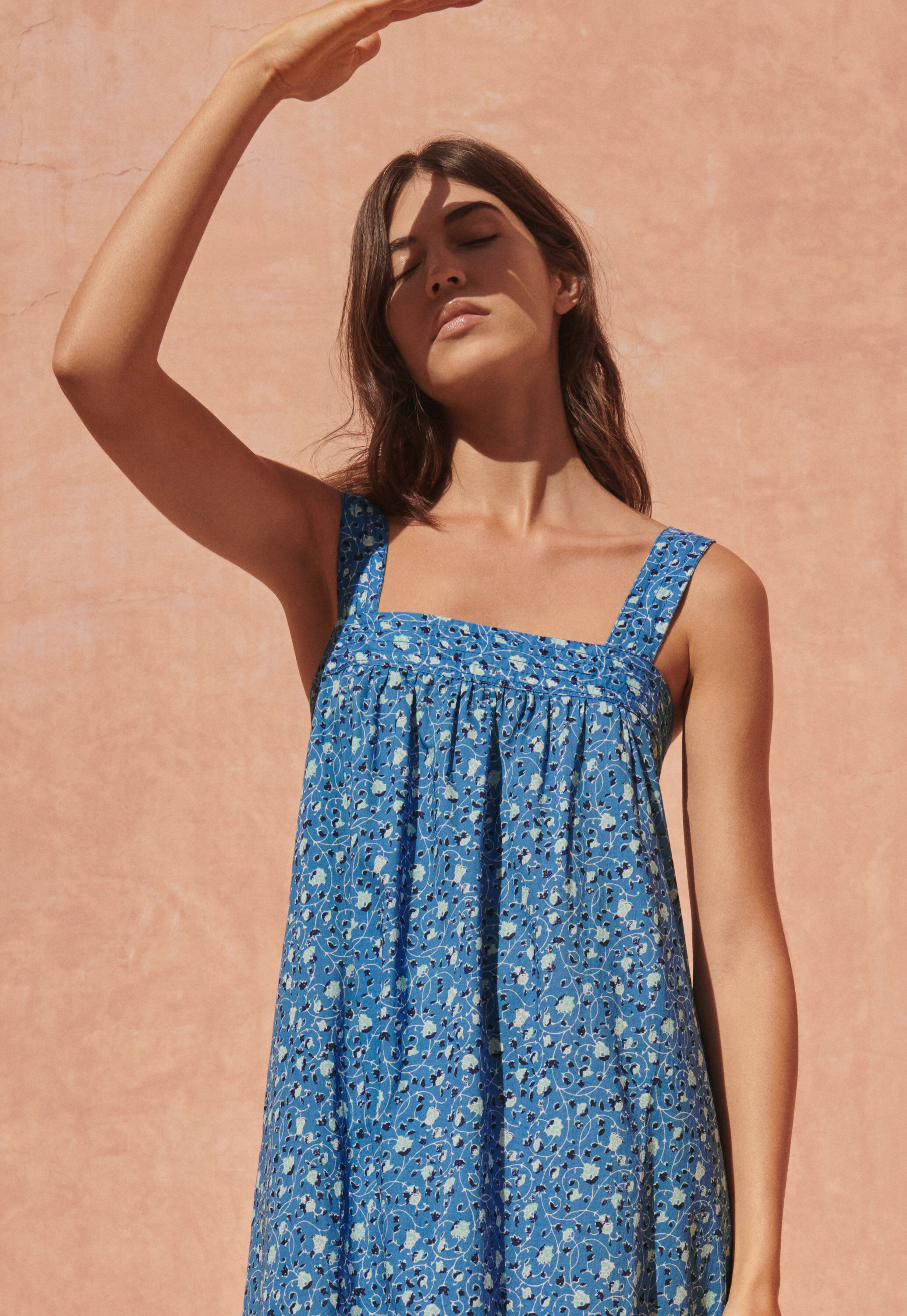 Tiered printed sundress
