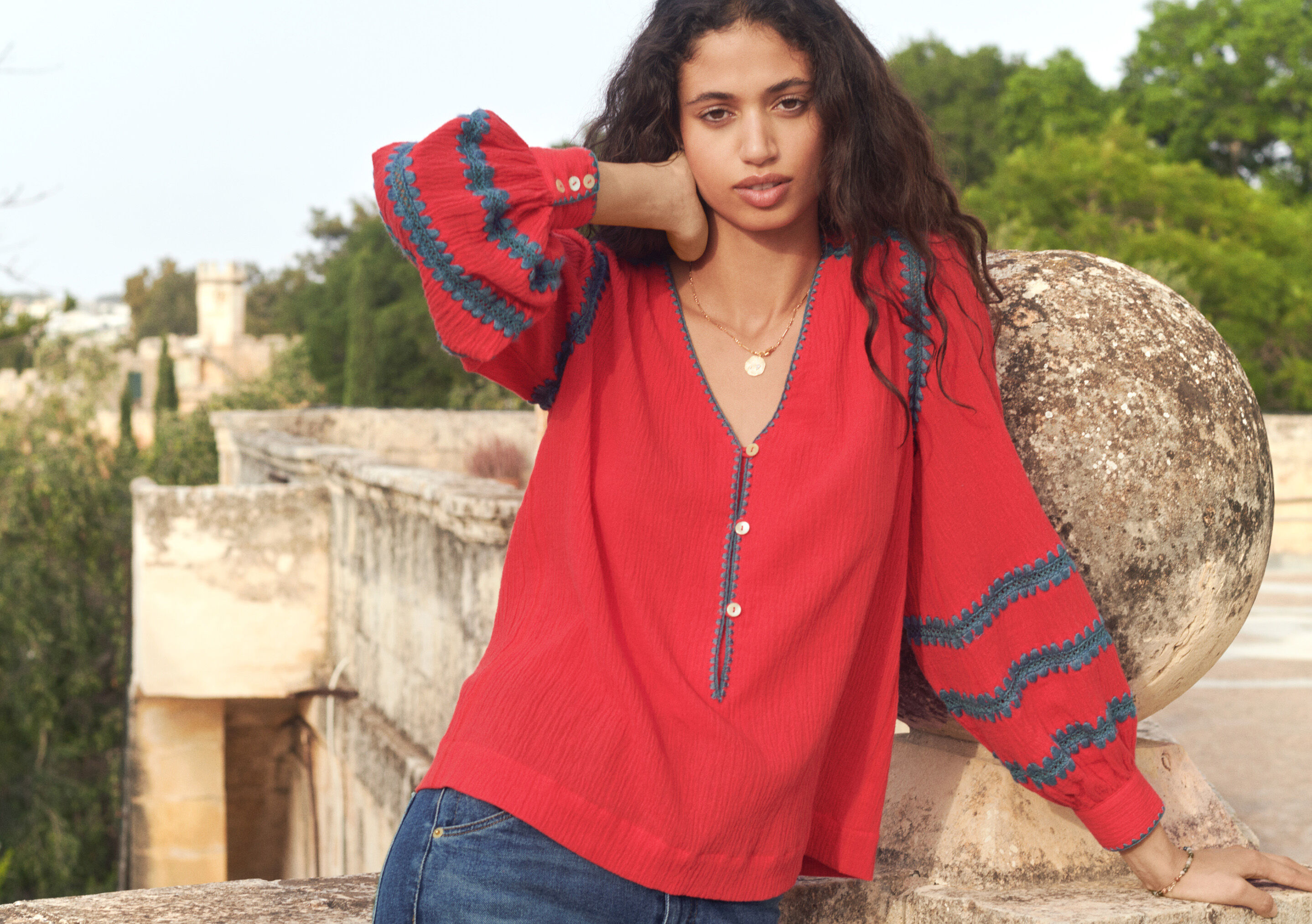 Embroidered blouse