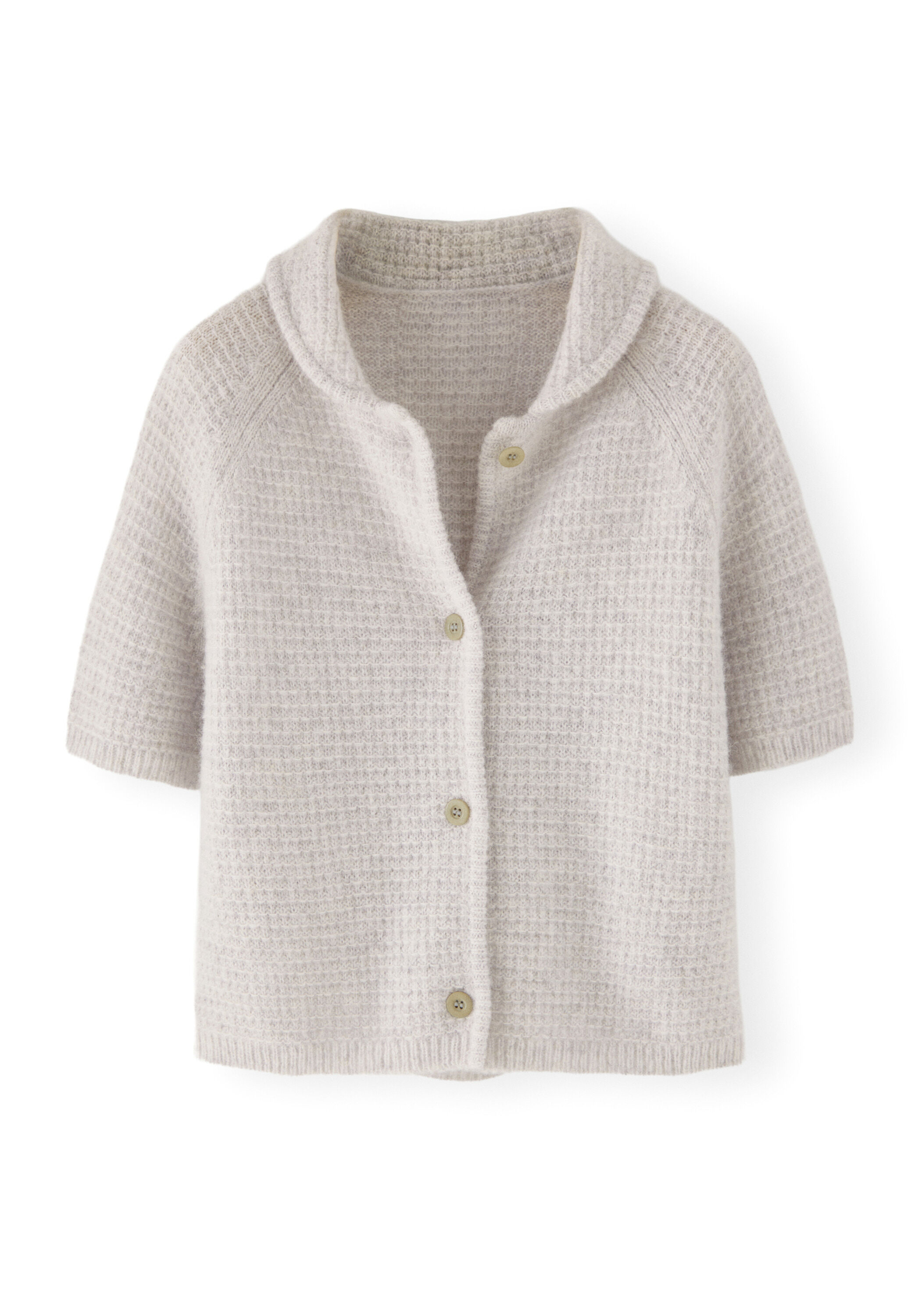 Waffle-stitch cardigan