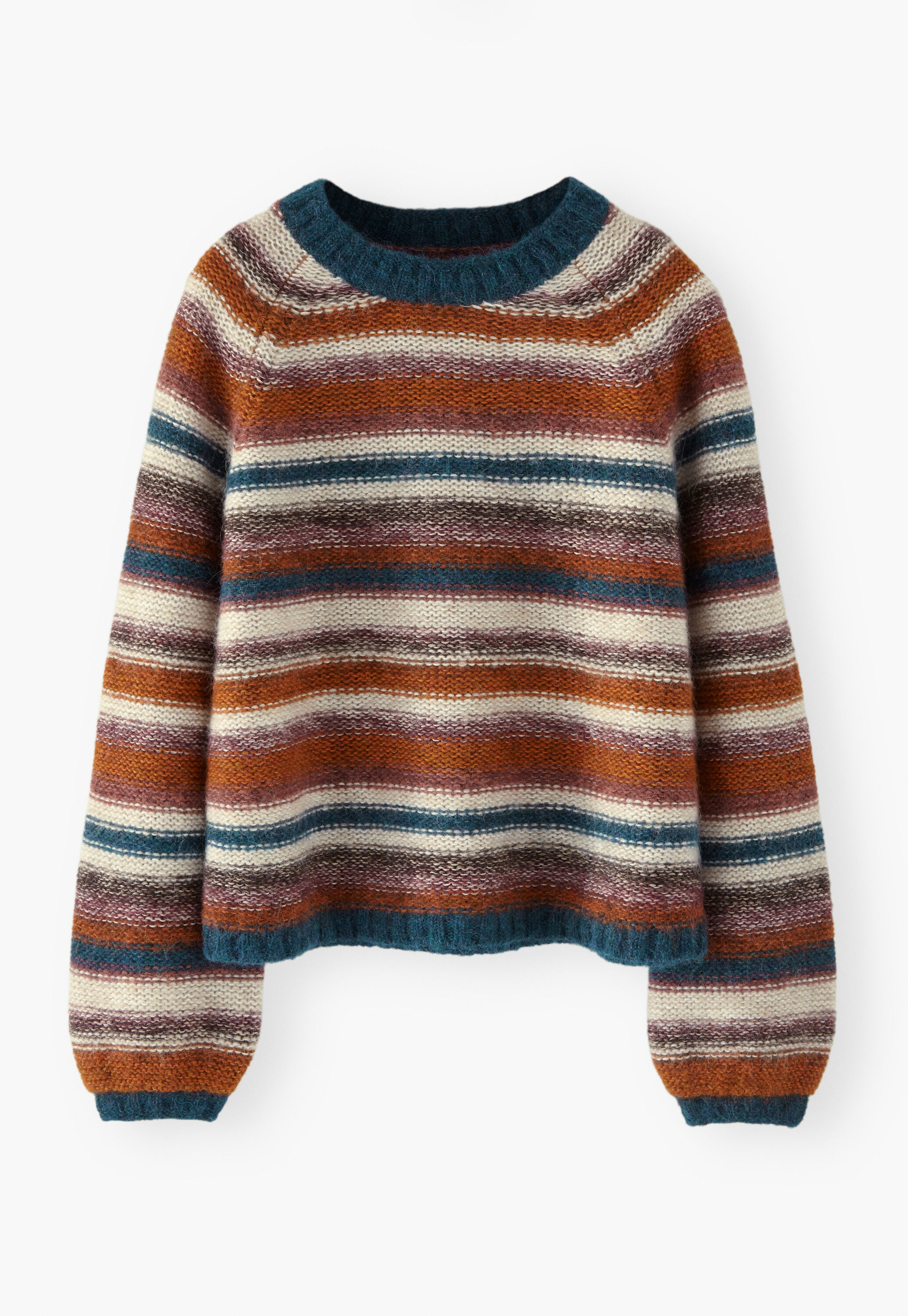 Reverse striped sweater, Sunset multi, large