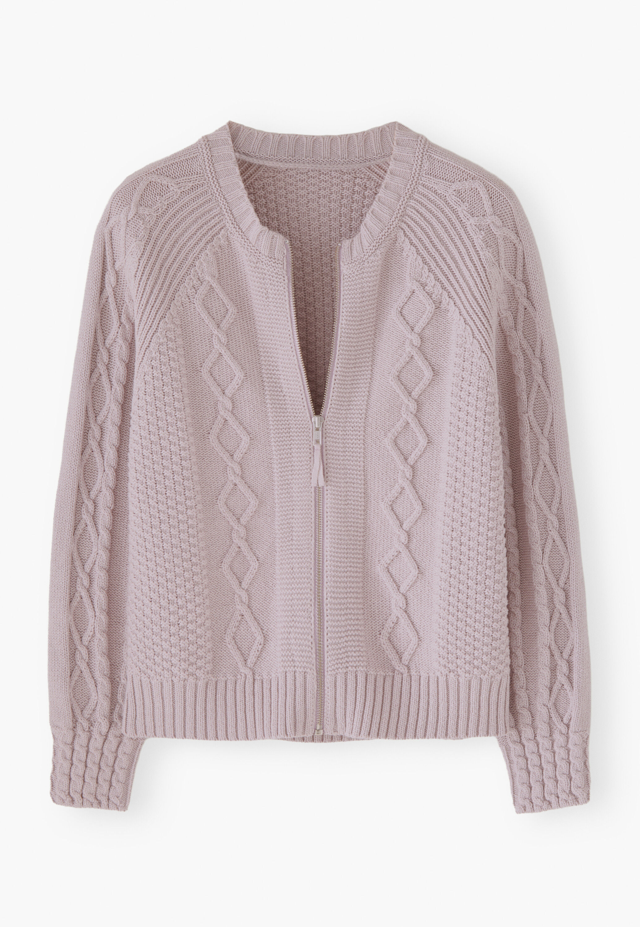 Cable-stitch cardigan