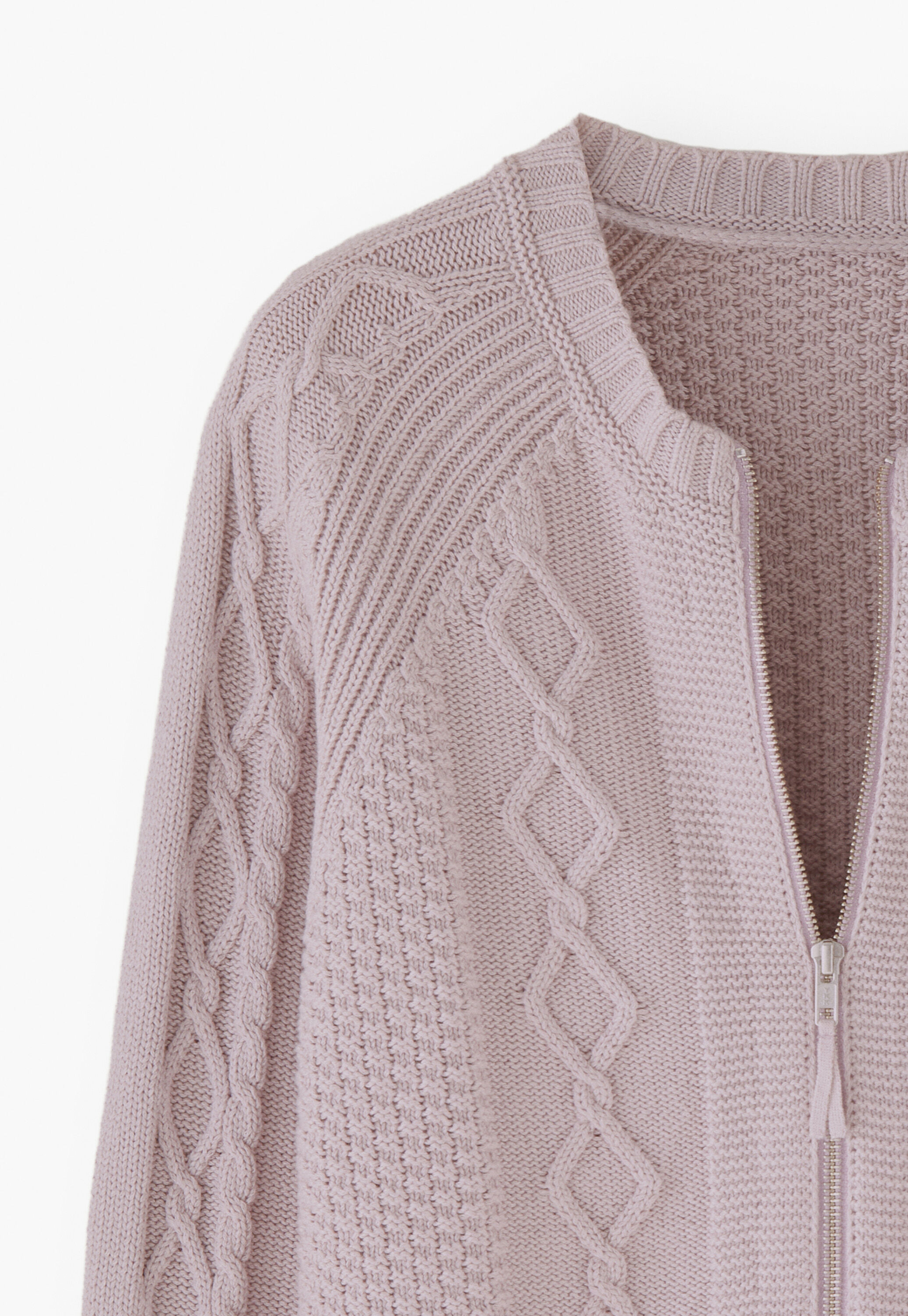 Cable-stitch cardigan