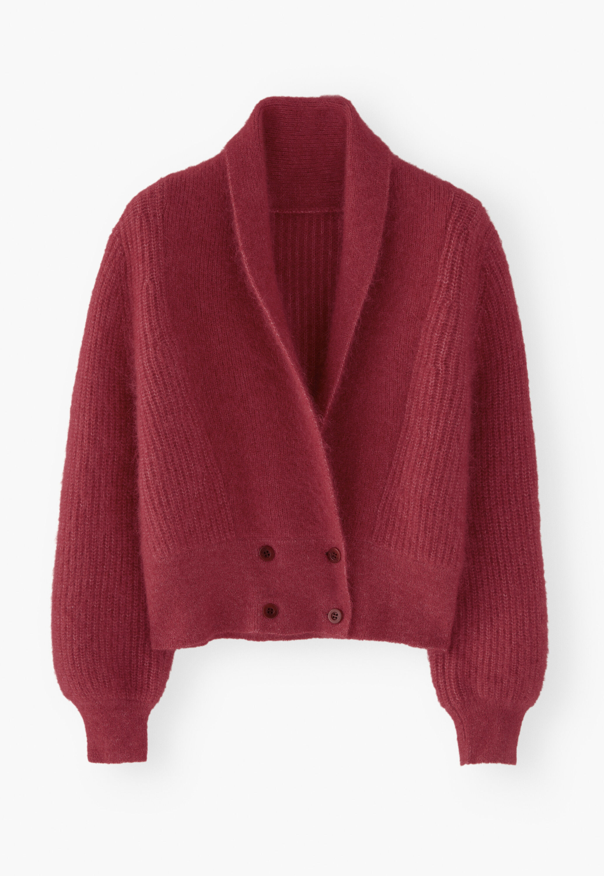 Shawl-collar cardigan