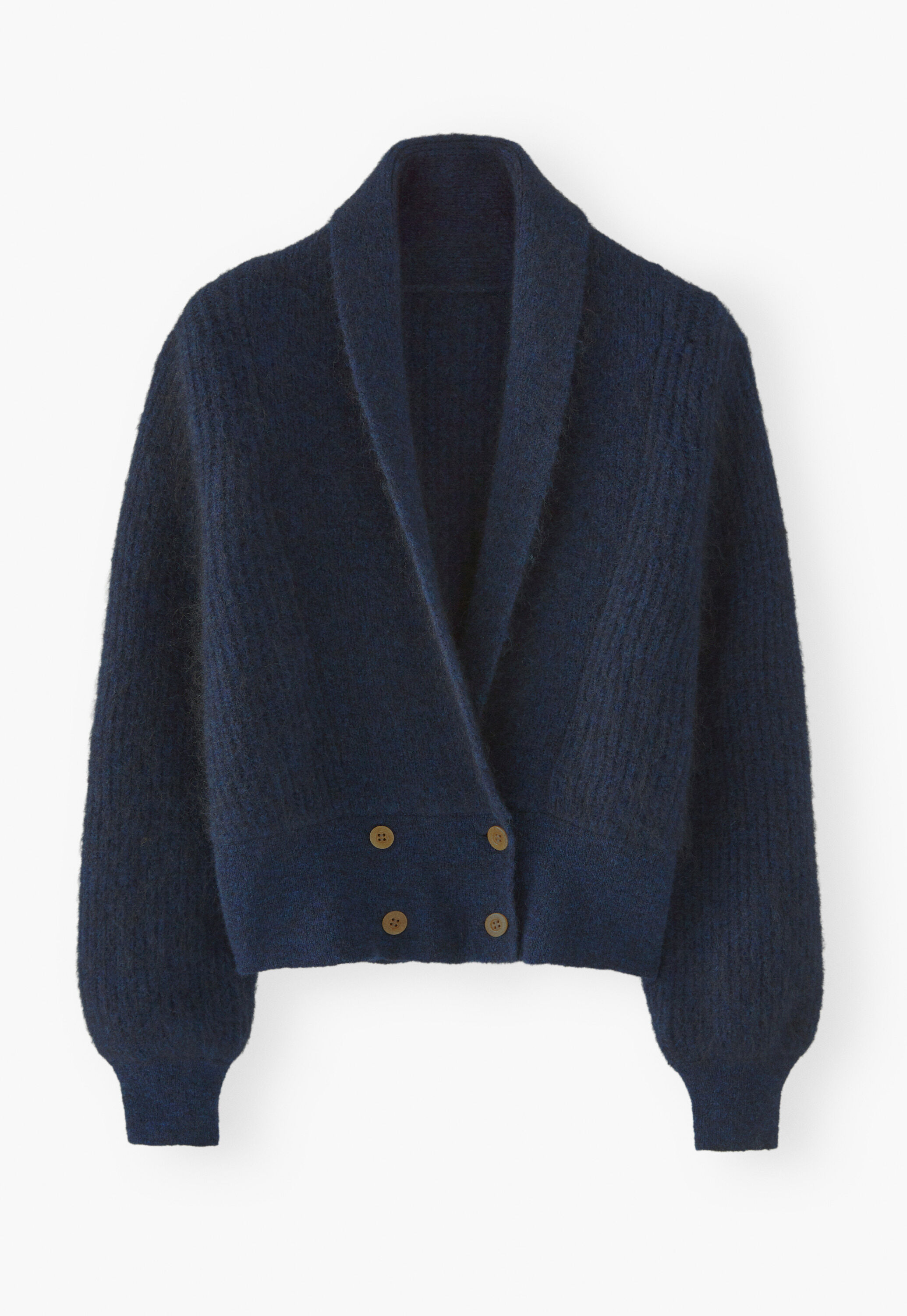 Shawl-collar cardigan