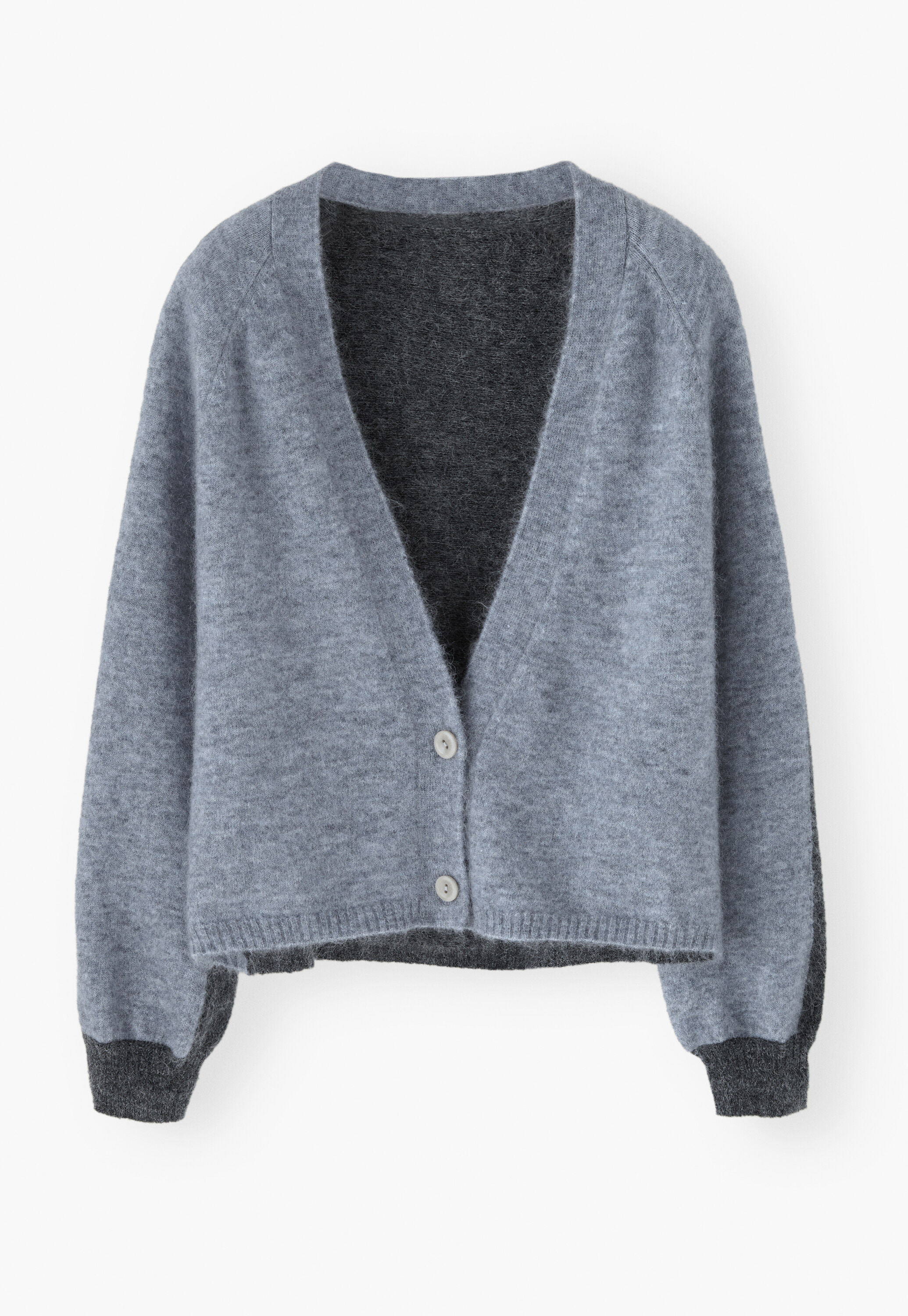 V-neck cardigan, Blue slate, large