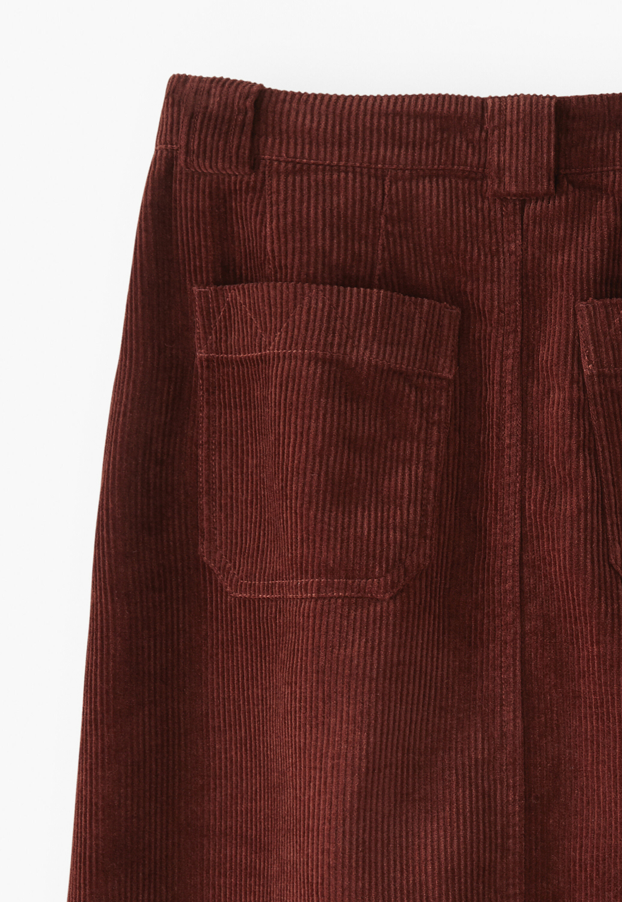Button-front skirt, Mahogany, large
