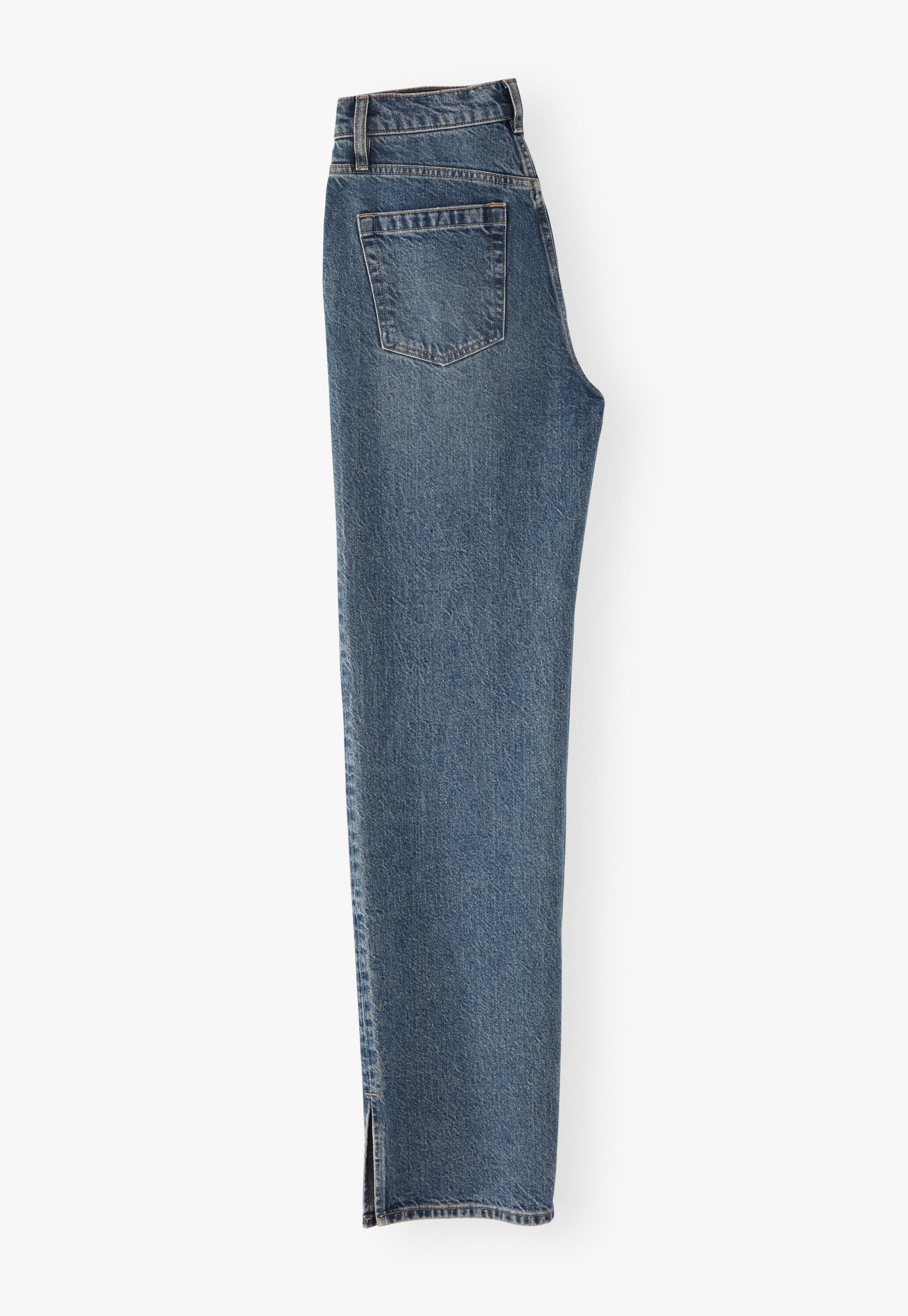 Split-hem jeans, Marine blue, large