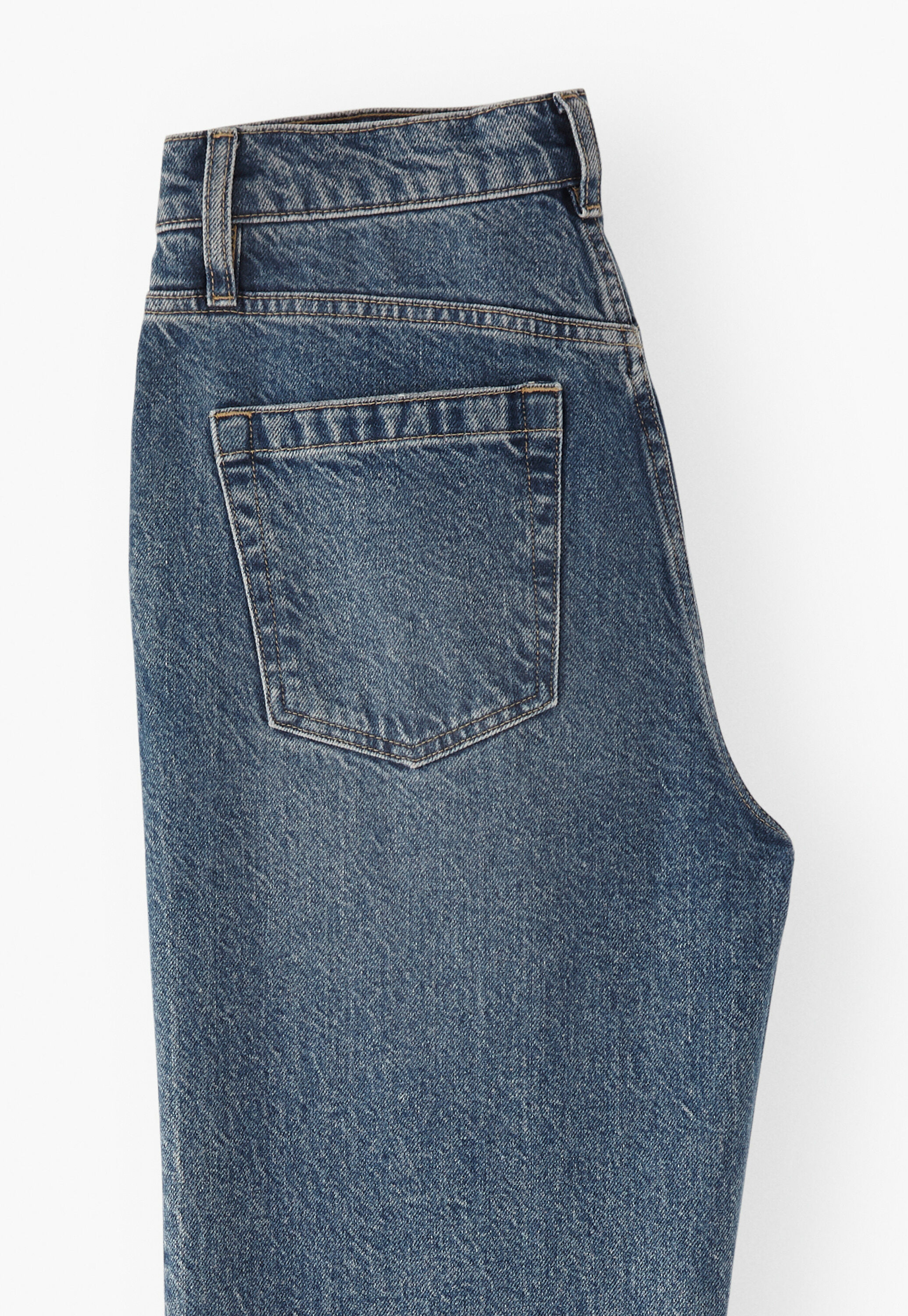Split-hem jeans, Marine blue, large