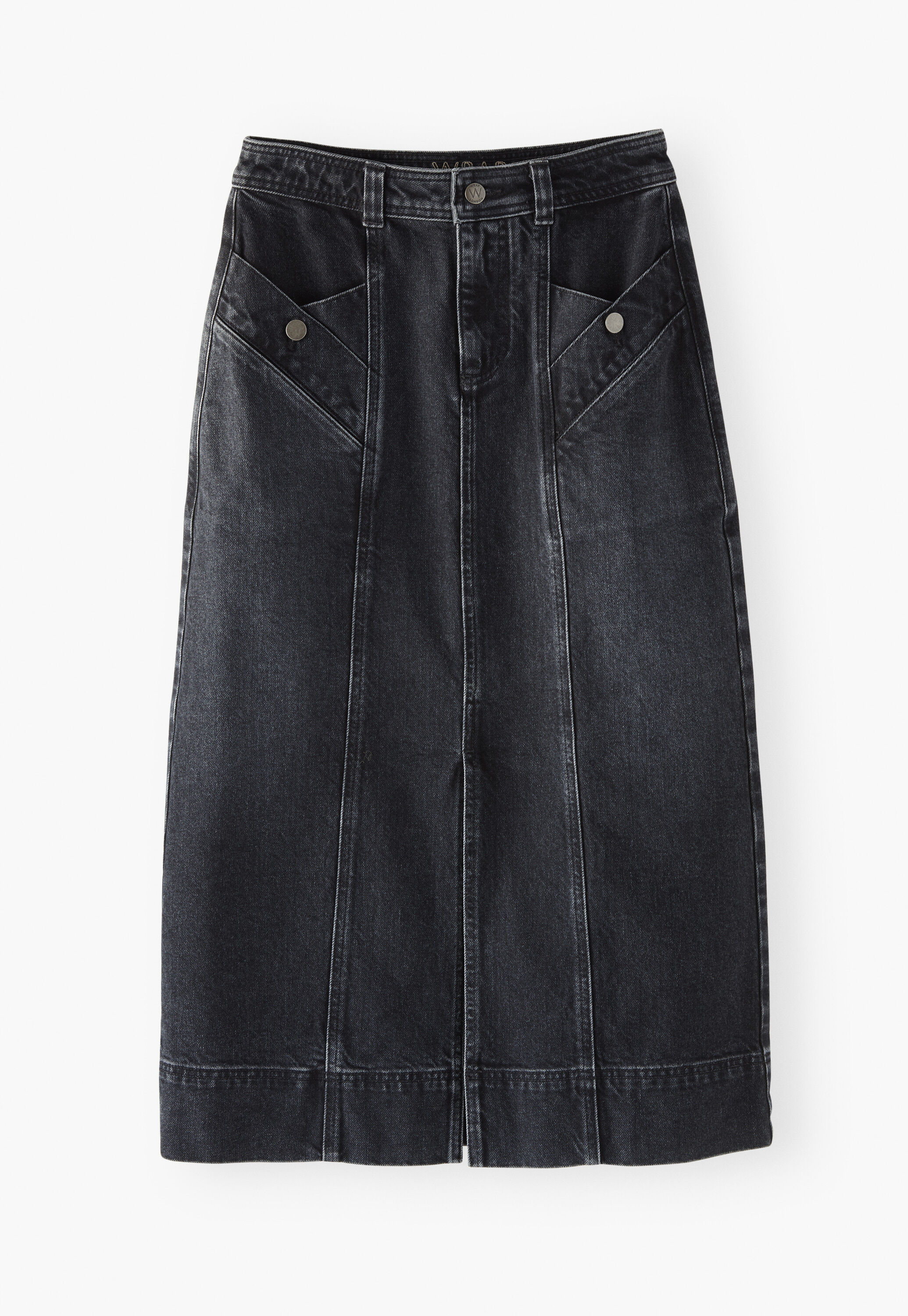 Denim skirt, Black, large