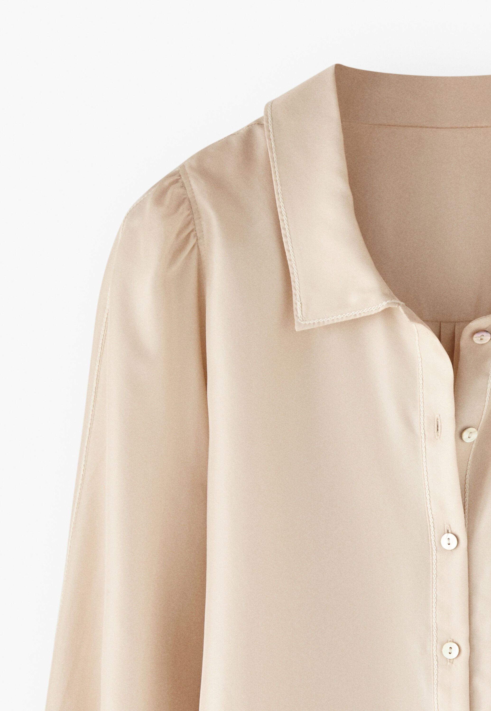 Stitch-detail blouse, Pearl, large