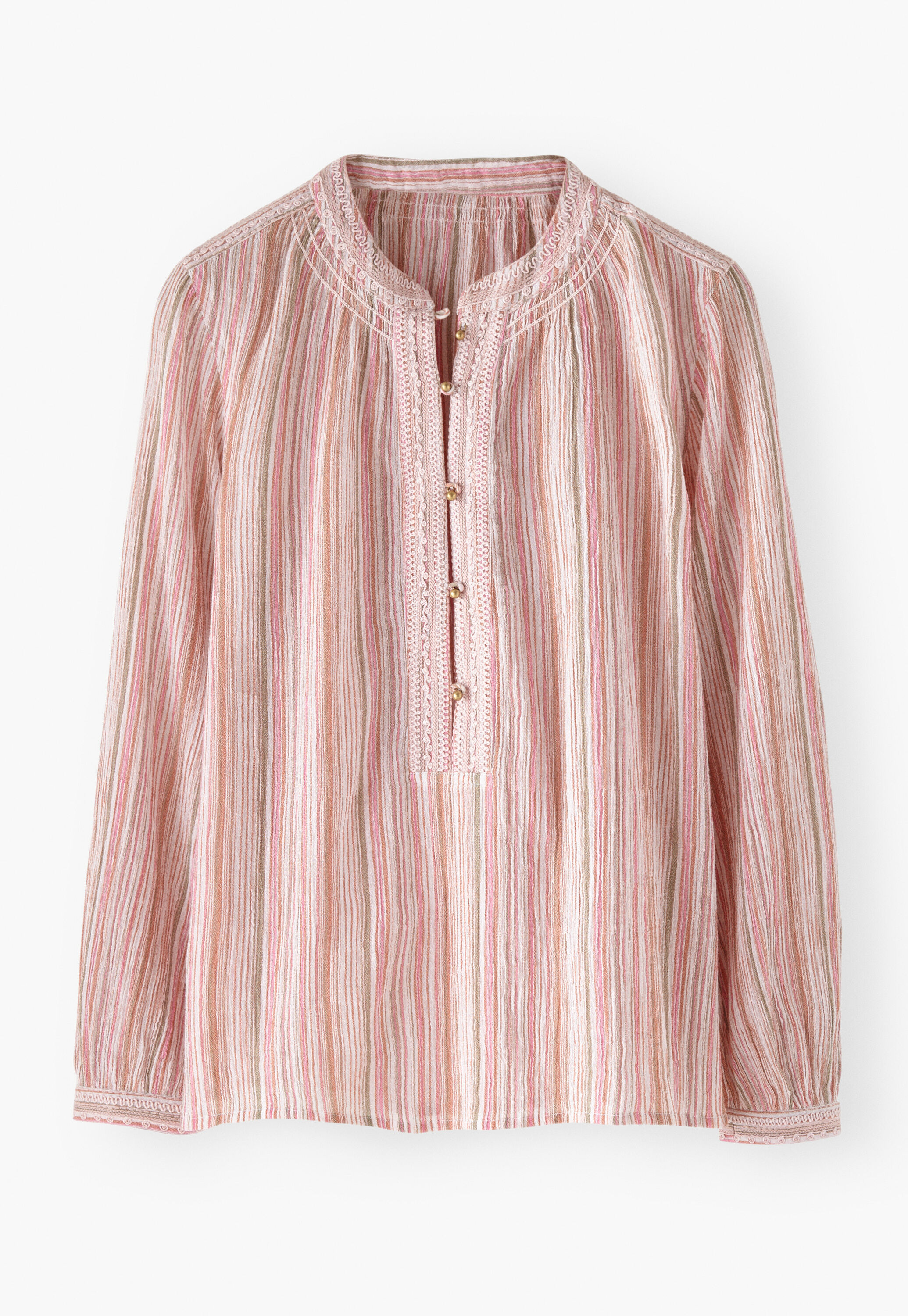 Crinkle stripe blouse