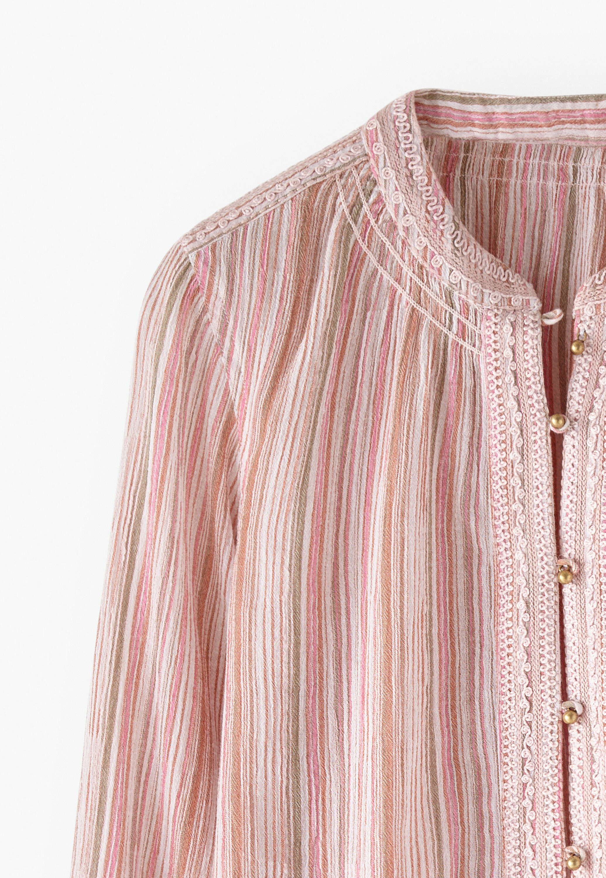 Crinkle stripe blouse