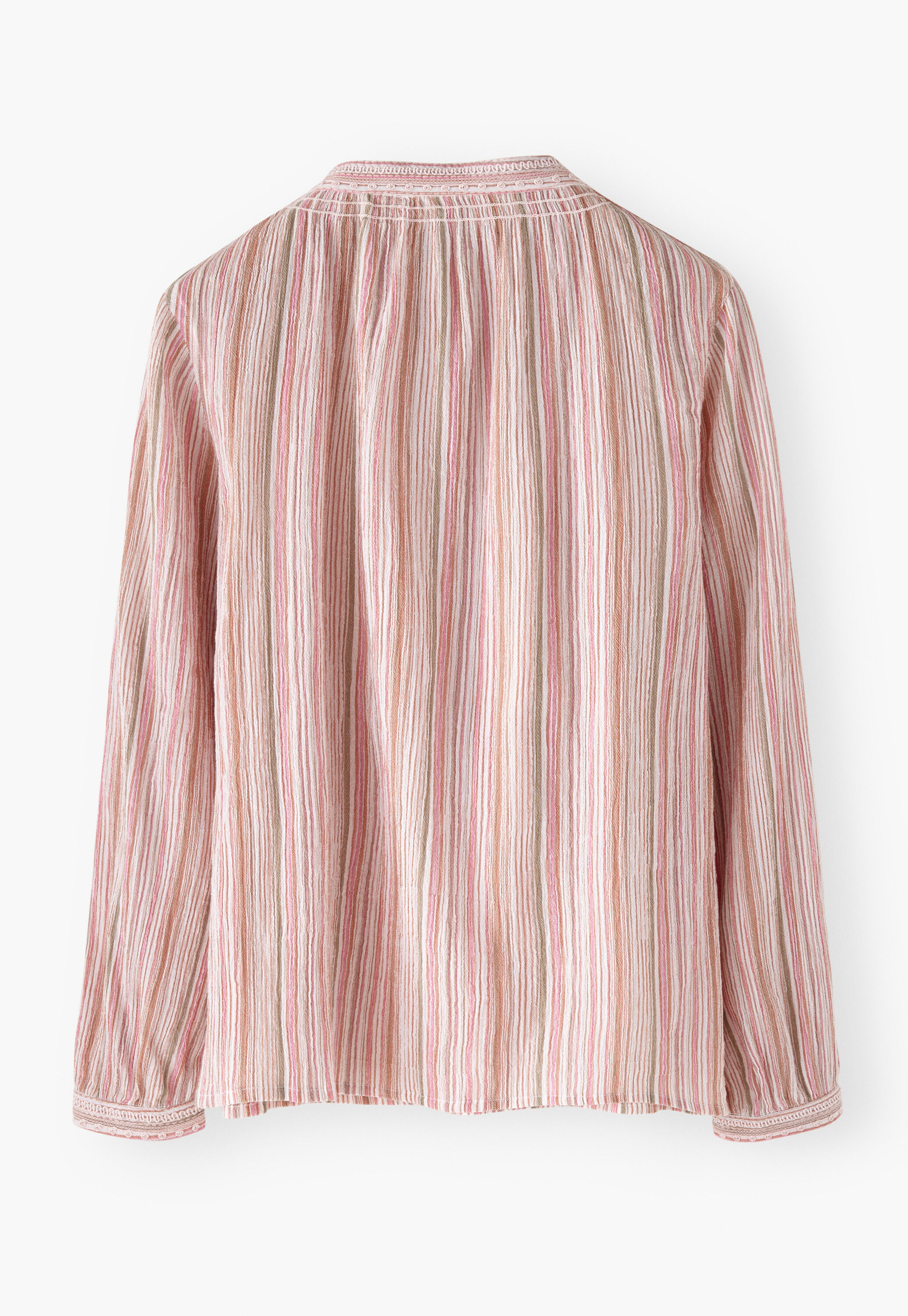 Crinkle stripe blouse