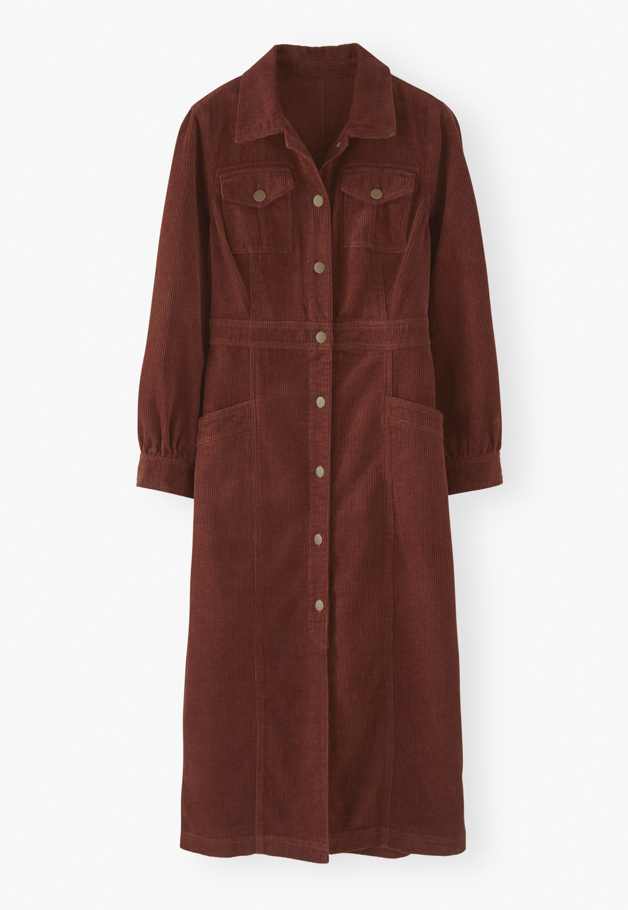 Long cord dress, Mahogany, large