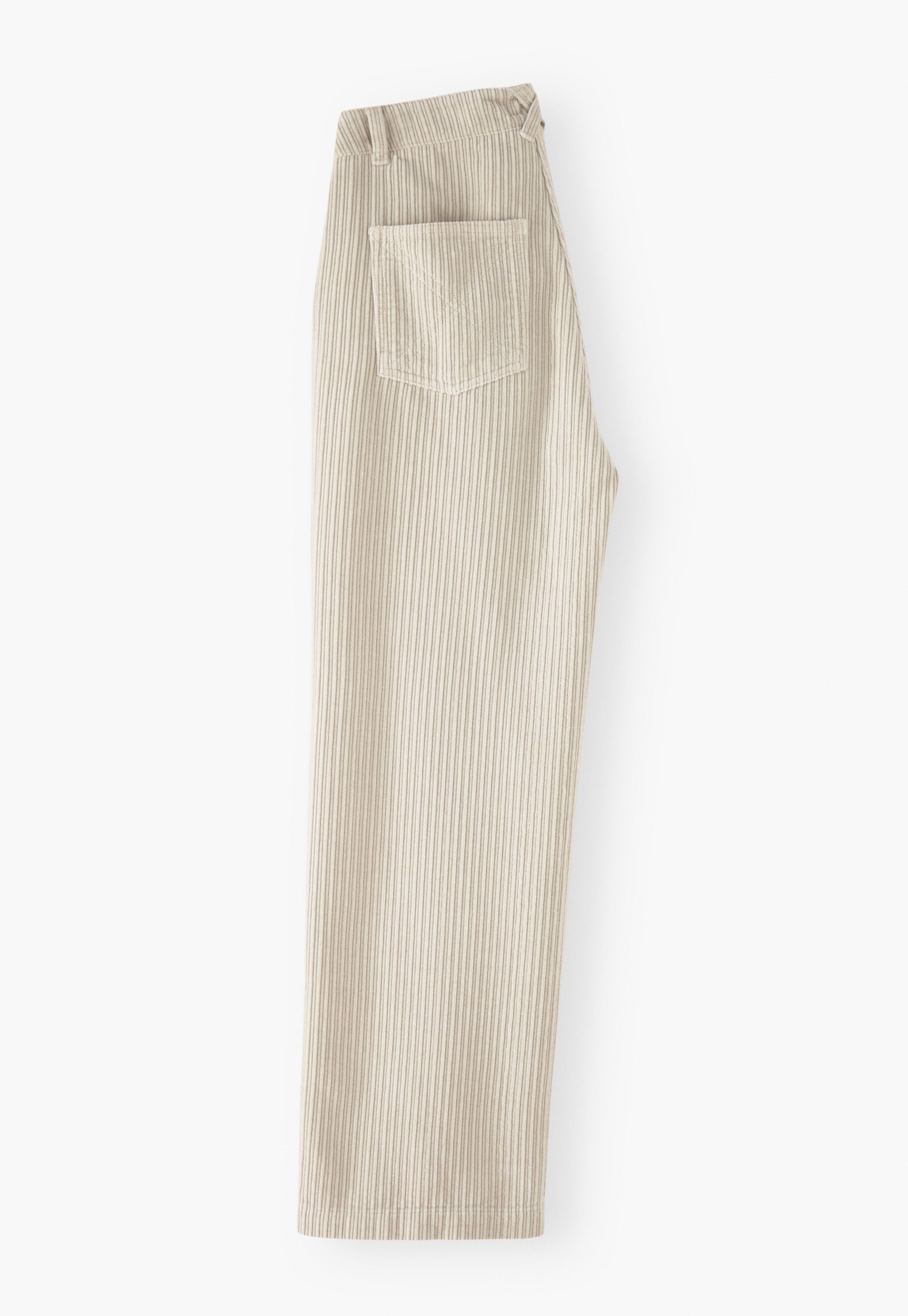 Cropped cord trousers
