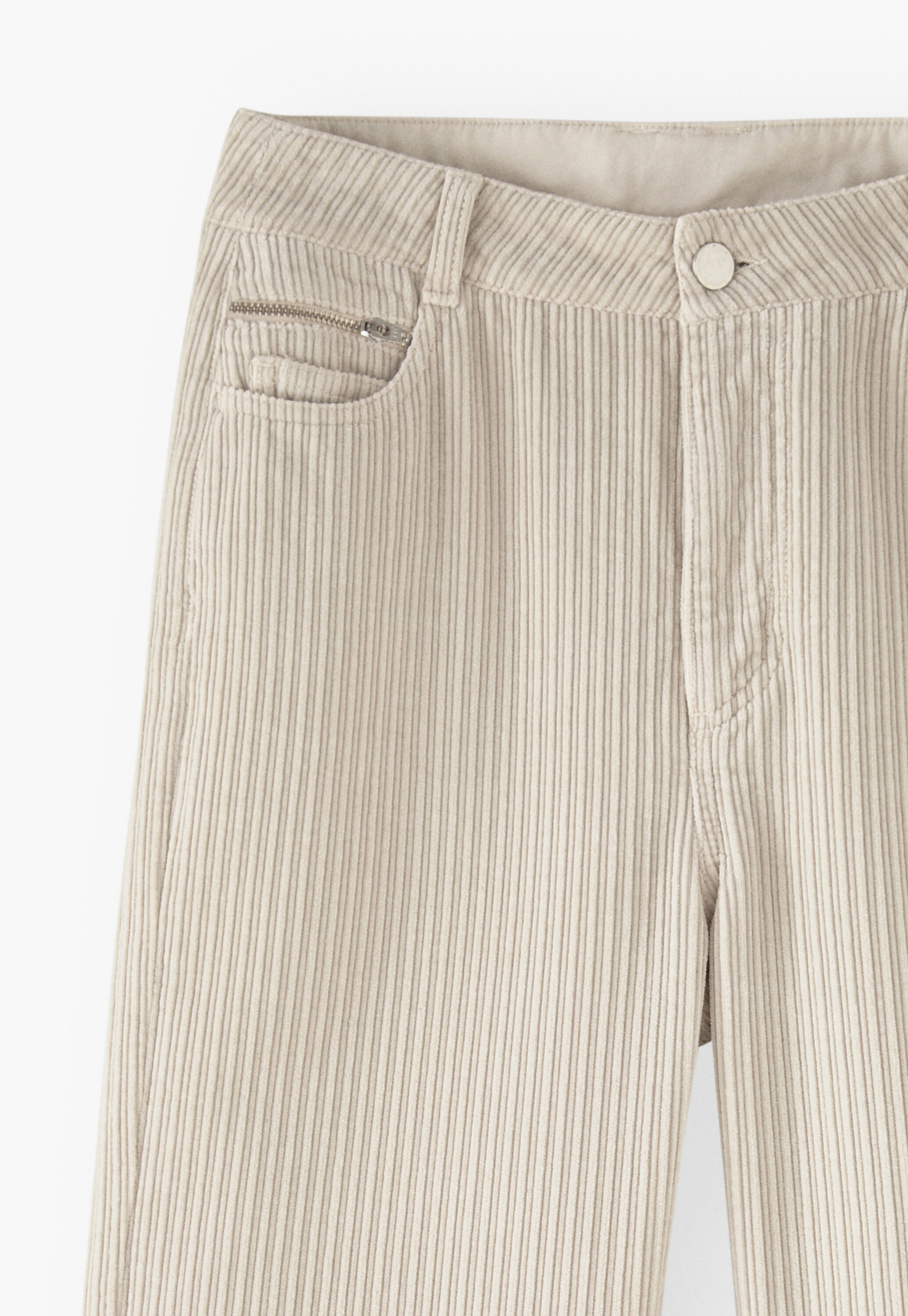 Cropped cord trousers