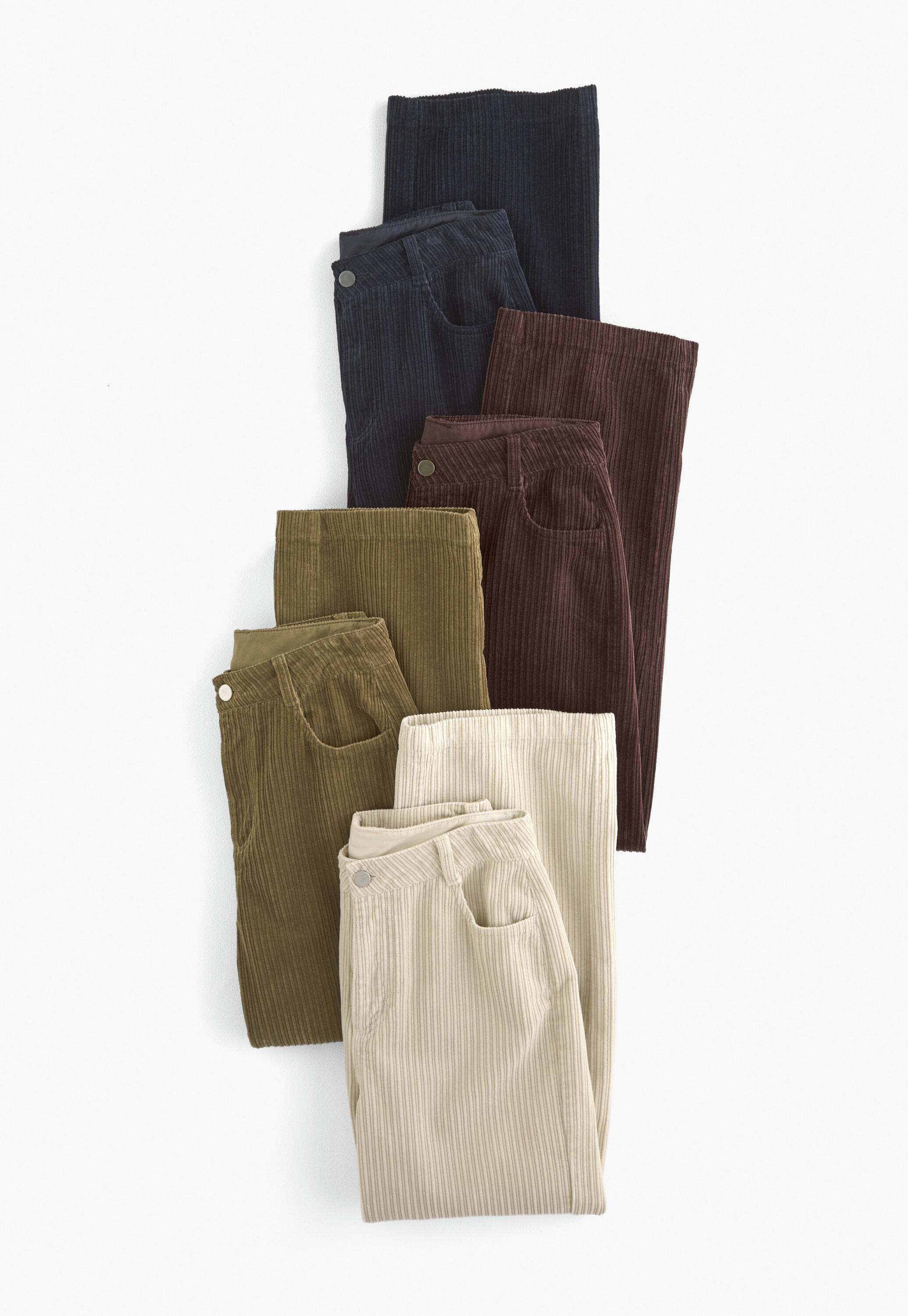 Wide-leg cord trousers