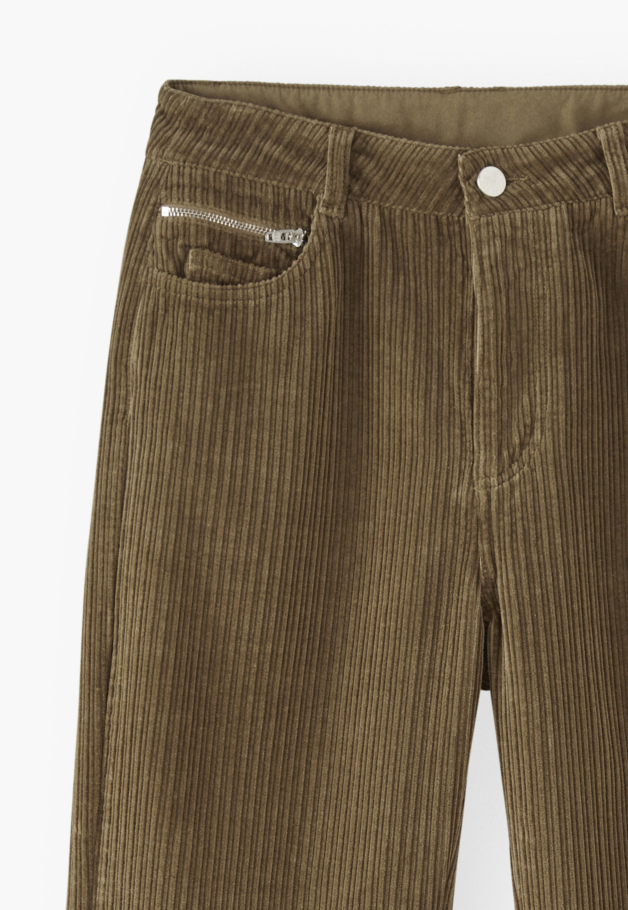 Cropped cord trousers