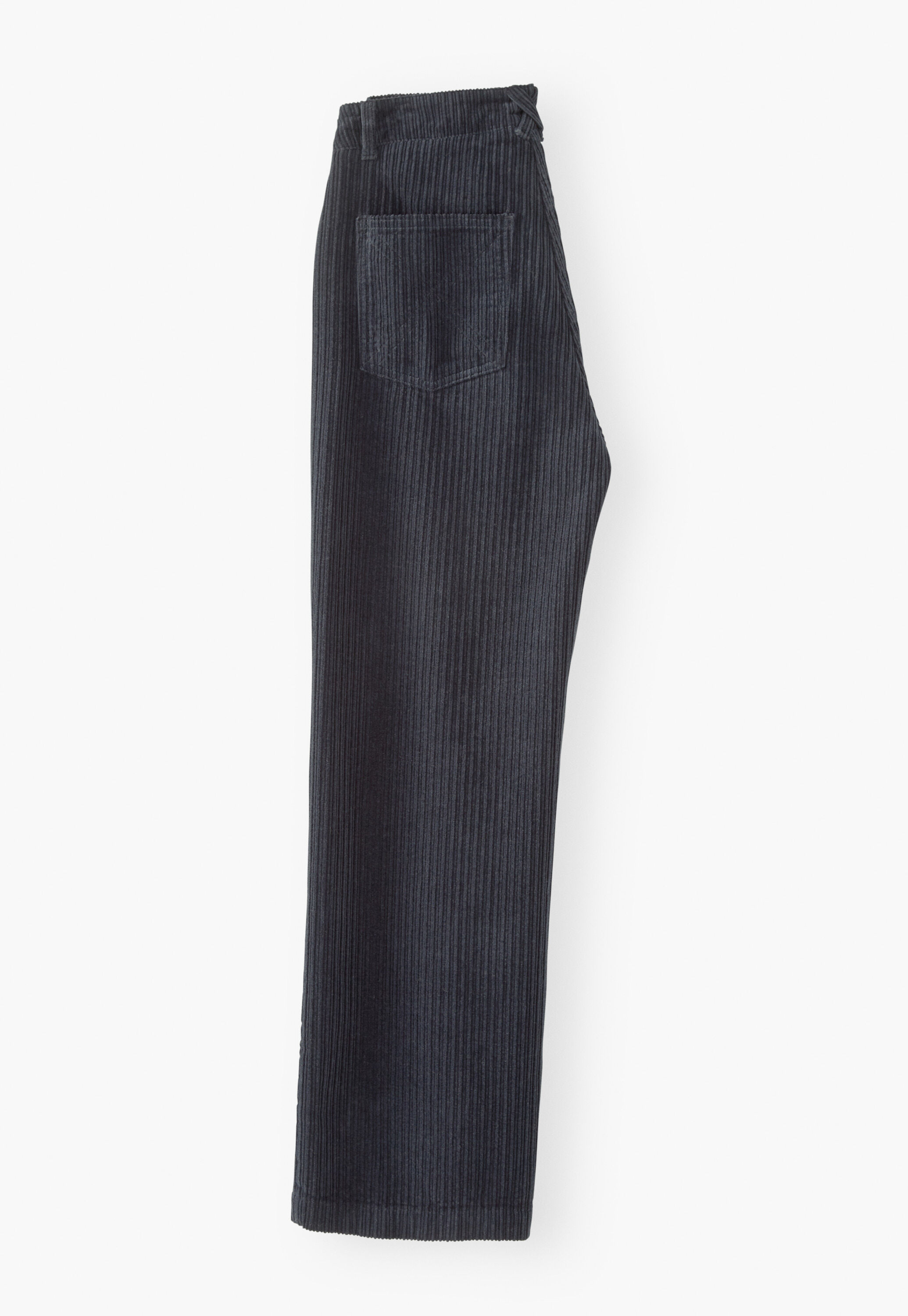 Cropped cord trousers, Midnight, large
