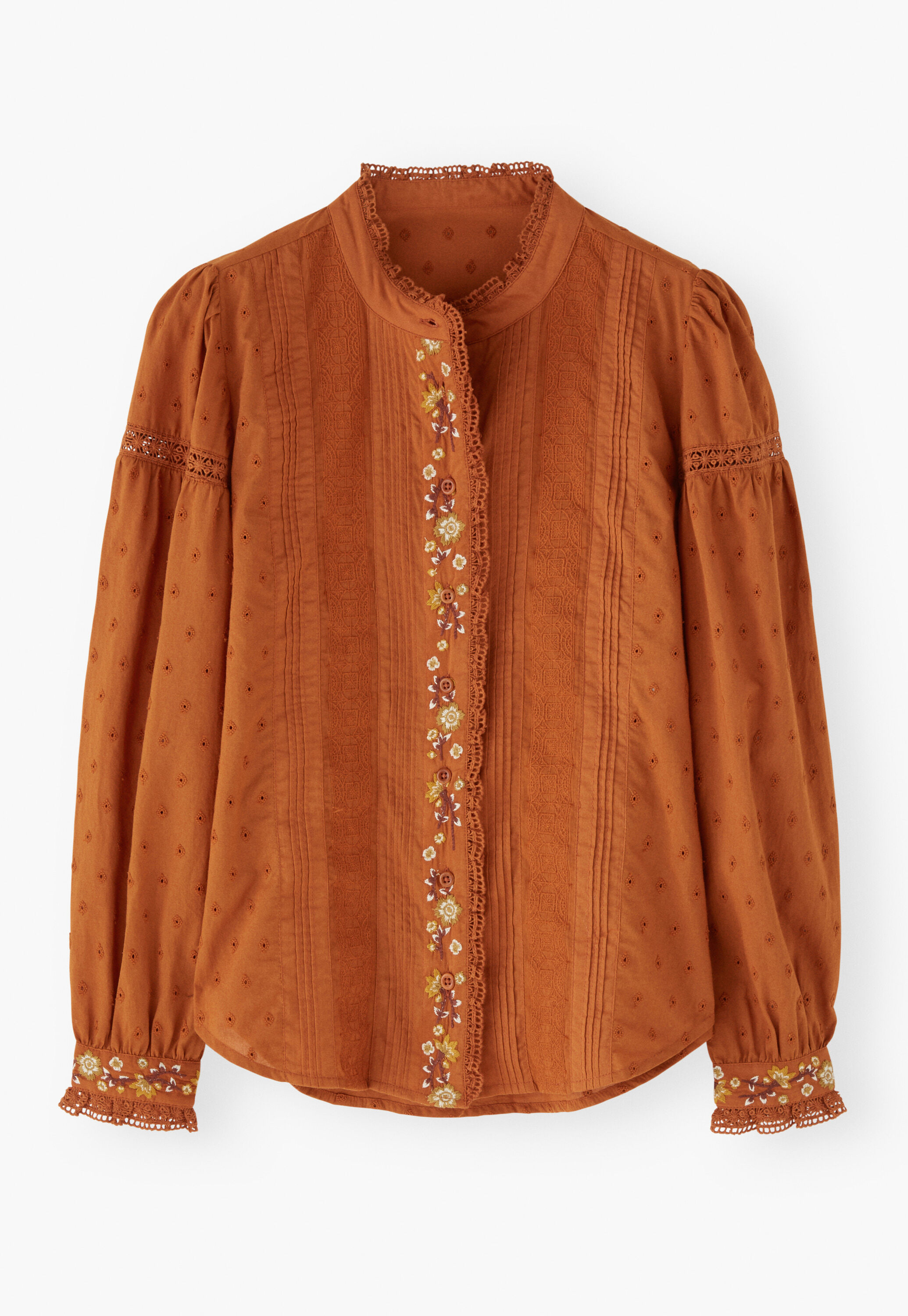 Embroidered broderie blouse