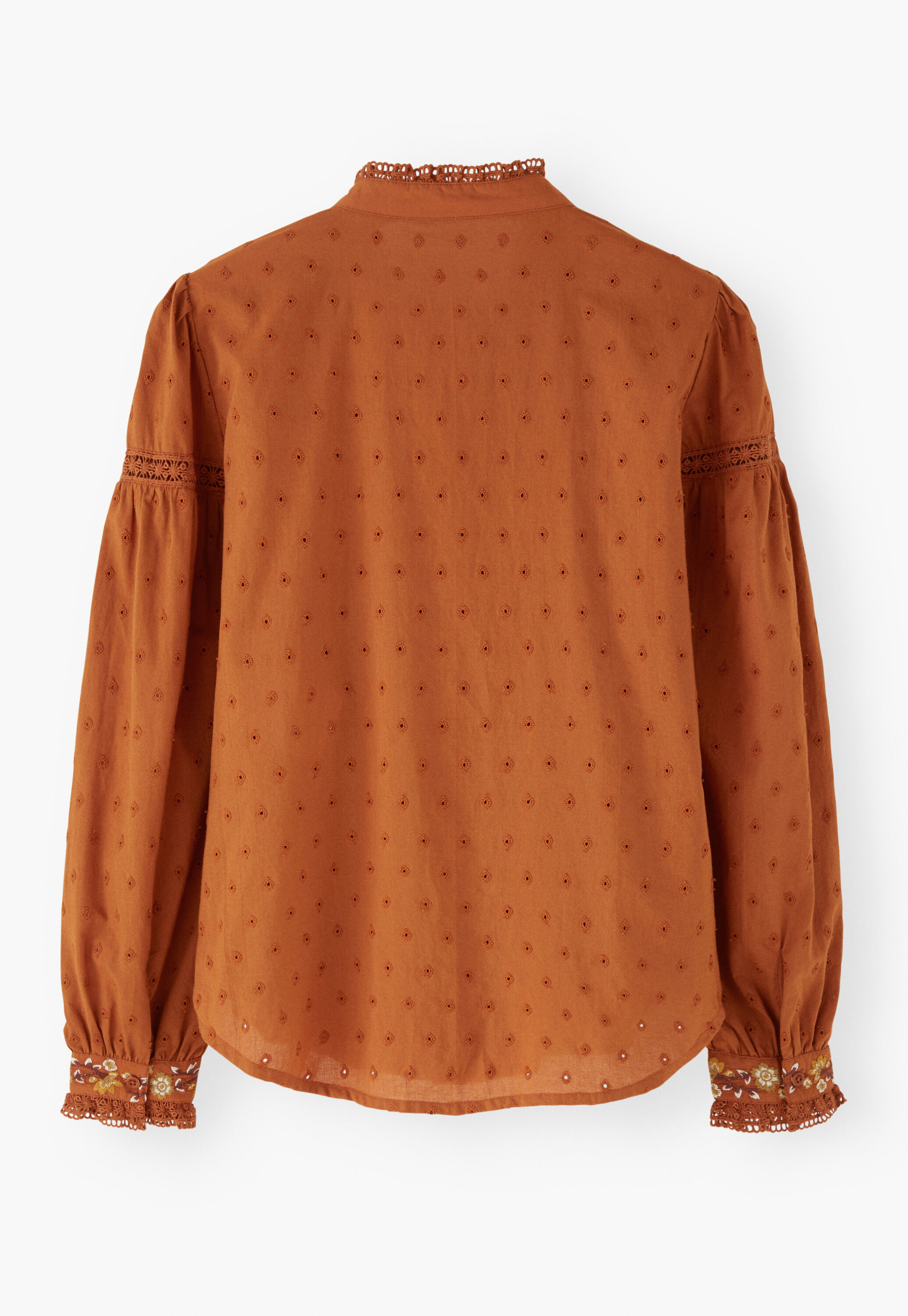 Embroidered broderie blouse