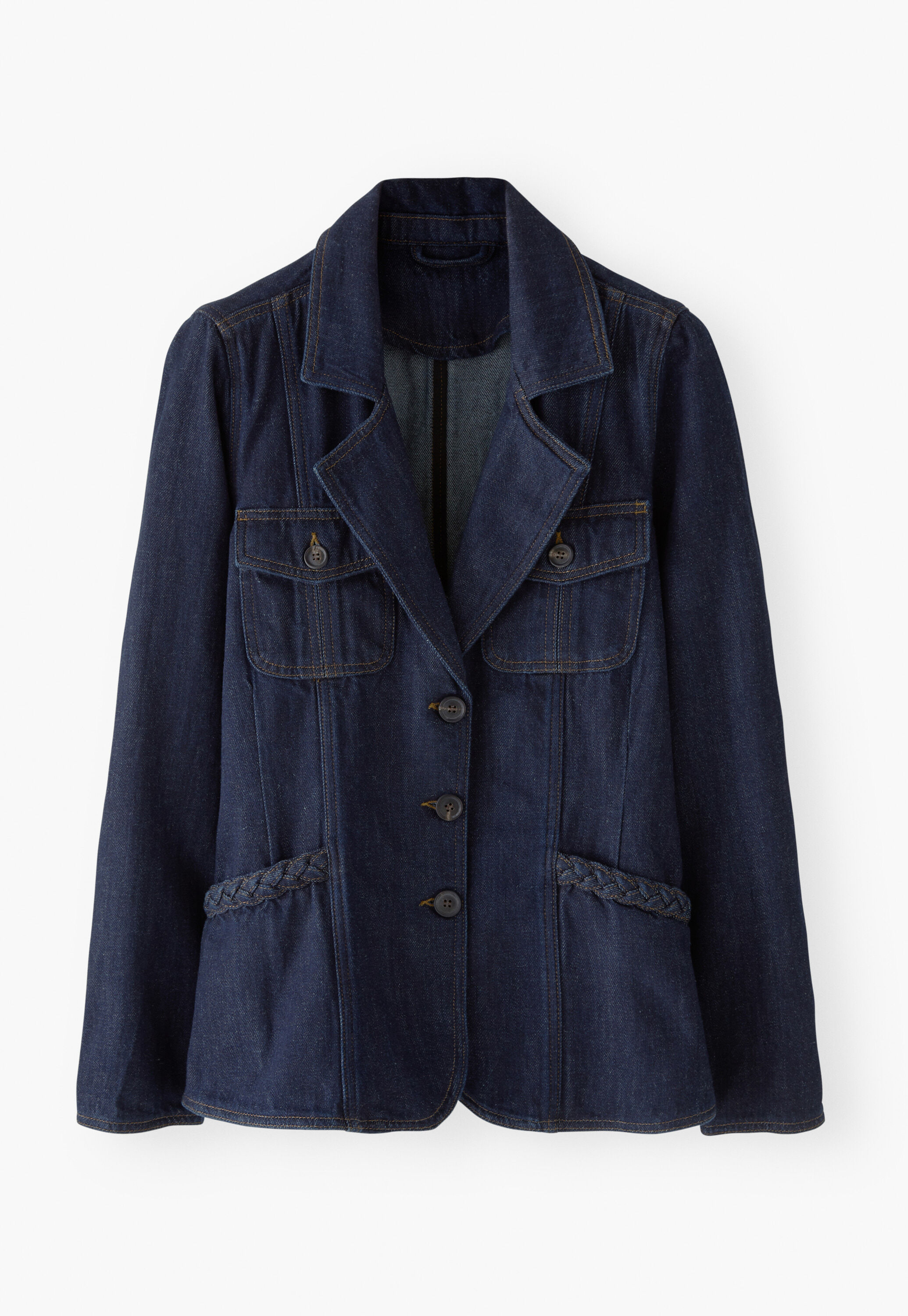 Denim blazer, Dark indigo, large