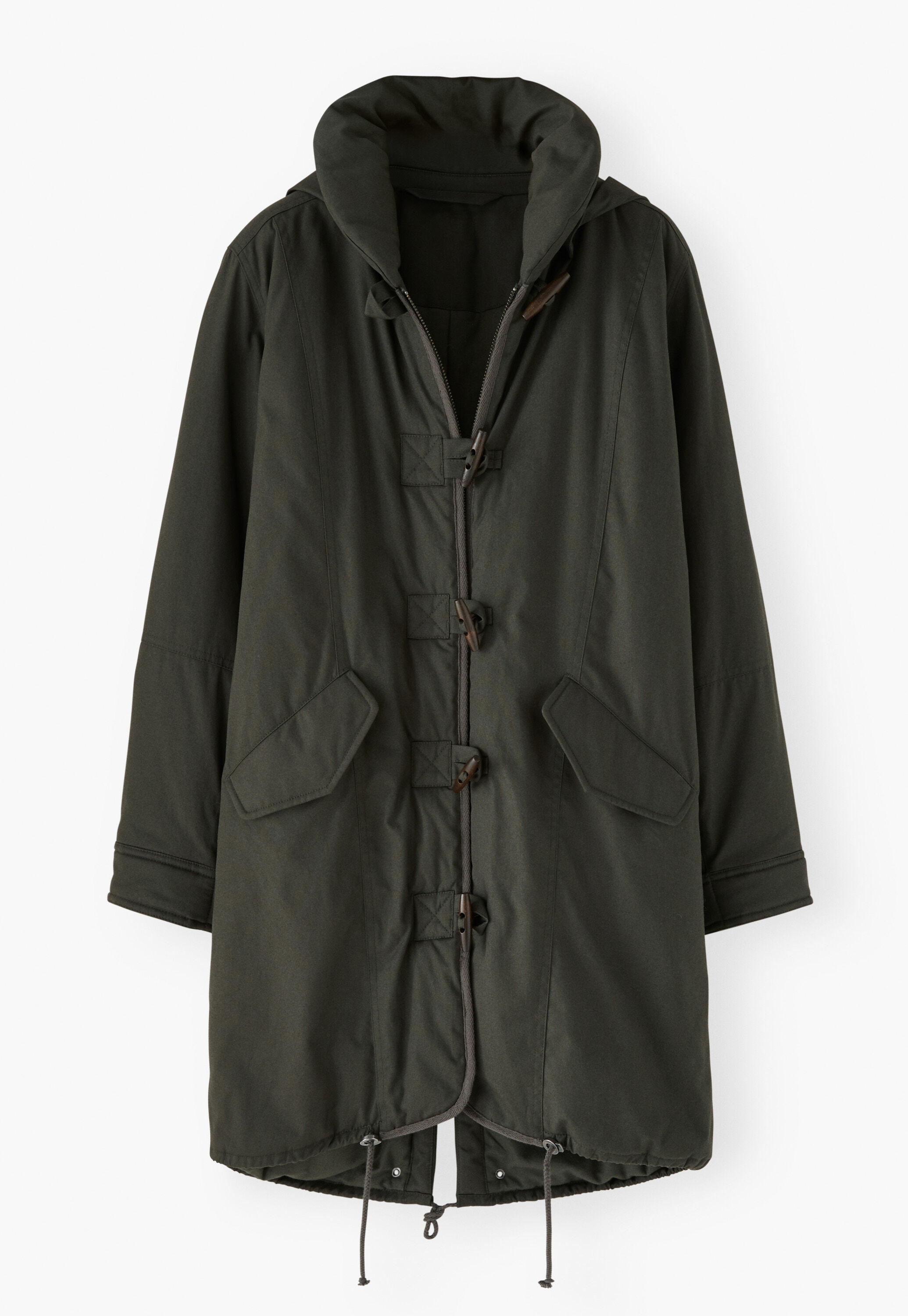 Shawl parka, Dark khaki, large